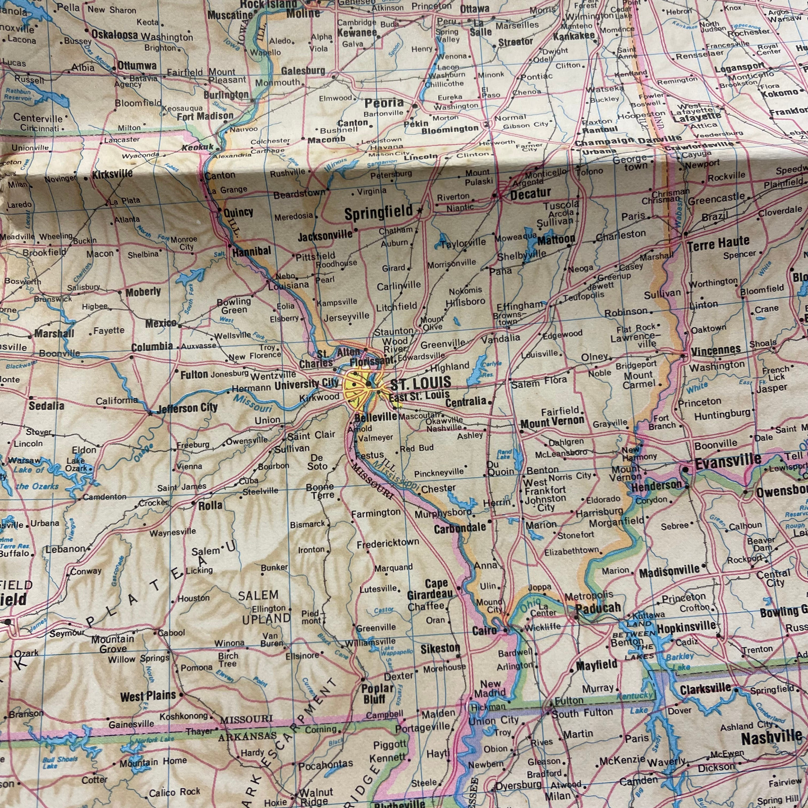 Vintage New Old-Stock Rand McNally Fold-Out Map of the United States USA 52″x34″