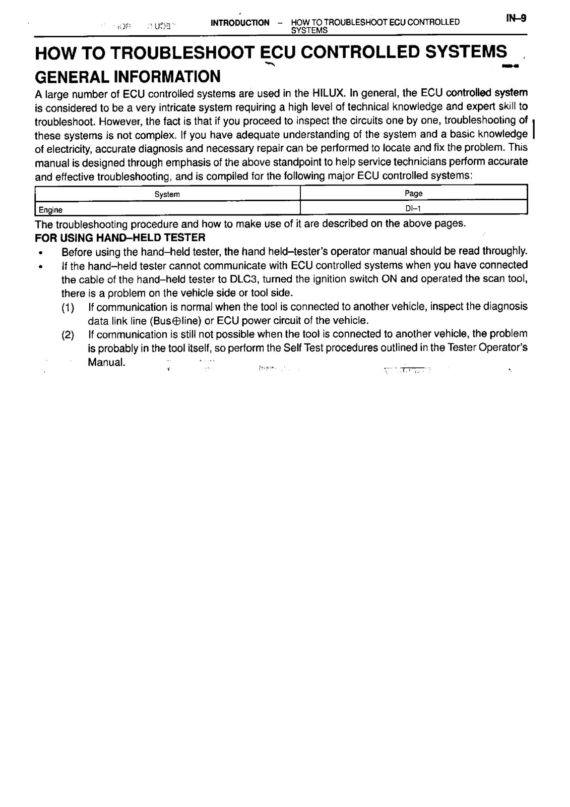 TOYOTA 1KZ-TE Engine Repair Manual 1999 – STEEL WIRE BOUND – PROTECTIVE COVERS