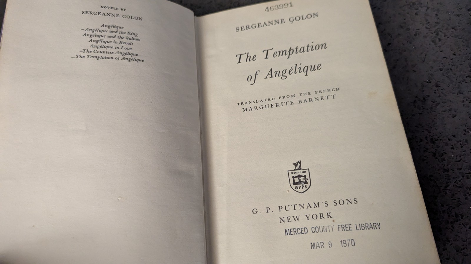 3 Lot: The Countess, Demon, Temptation of Angelique-Sergeanne Golon-Hardcover