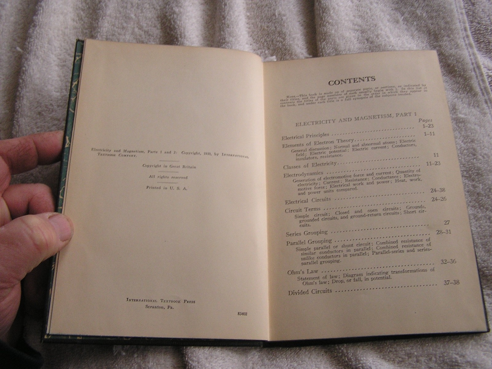 ICS Staff: Electricity Magnesium Int. Textbook Co 1930