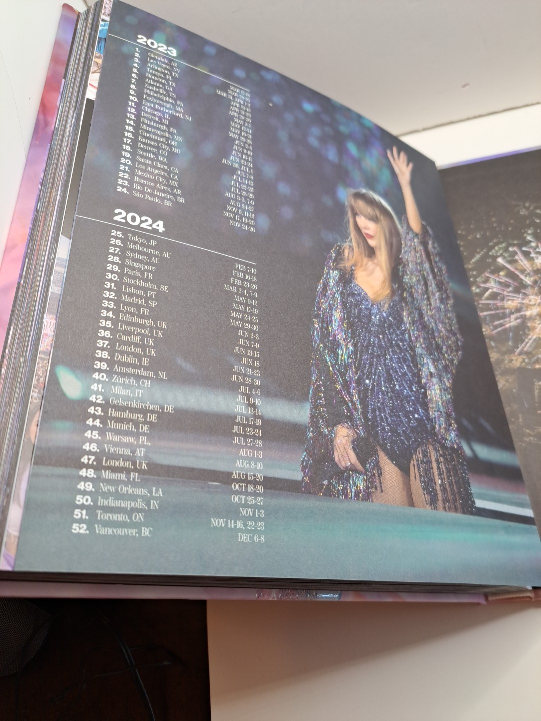 Taylor Swift The Eras Tour Book Hardcover Multicolor Cover