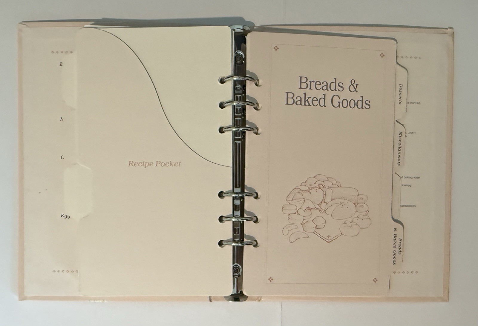 Vintage NEW Kim Jacobs 1990 Recipe Binder Book Cottagecore Organizer in Box NOS