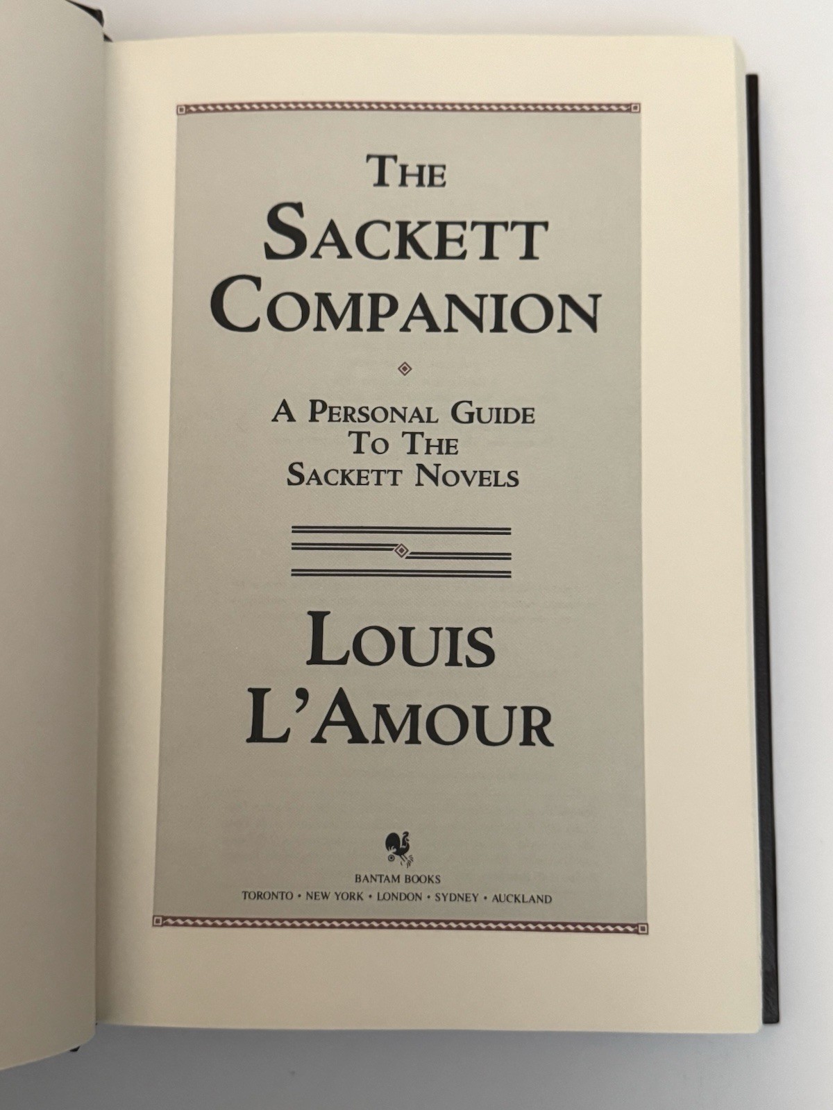 Vtg 1980’s Louis L’Amour „The Sackett Companion“ Leatherette Edition Like New