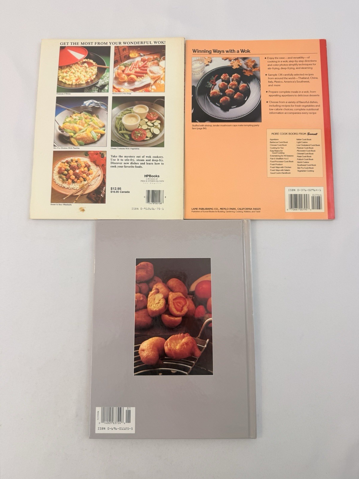 Wok Cookbooks Lot Of 3 Stir Fry Deep Frying Steaming Cookery Methods Fast Ship