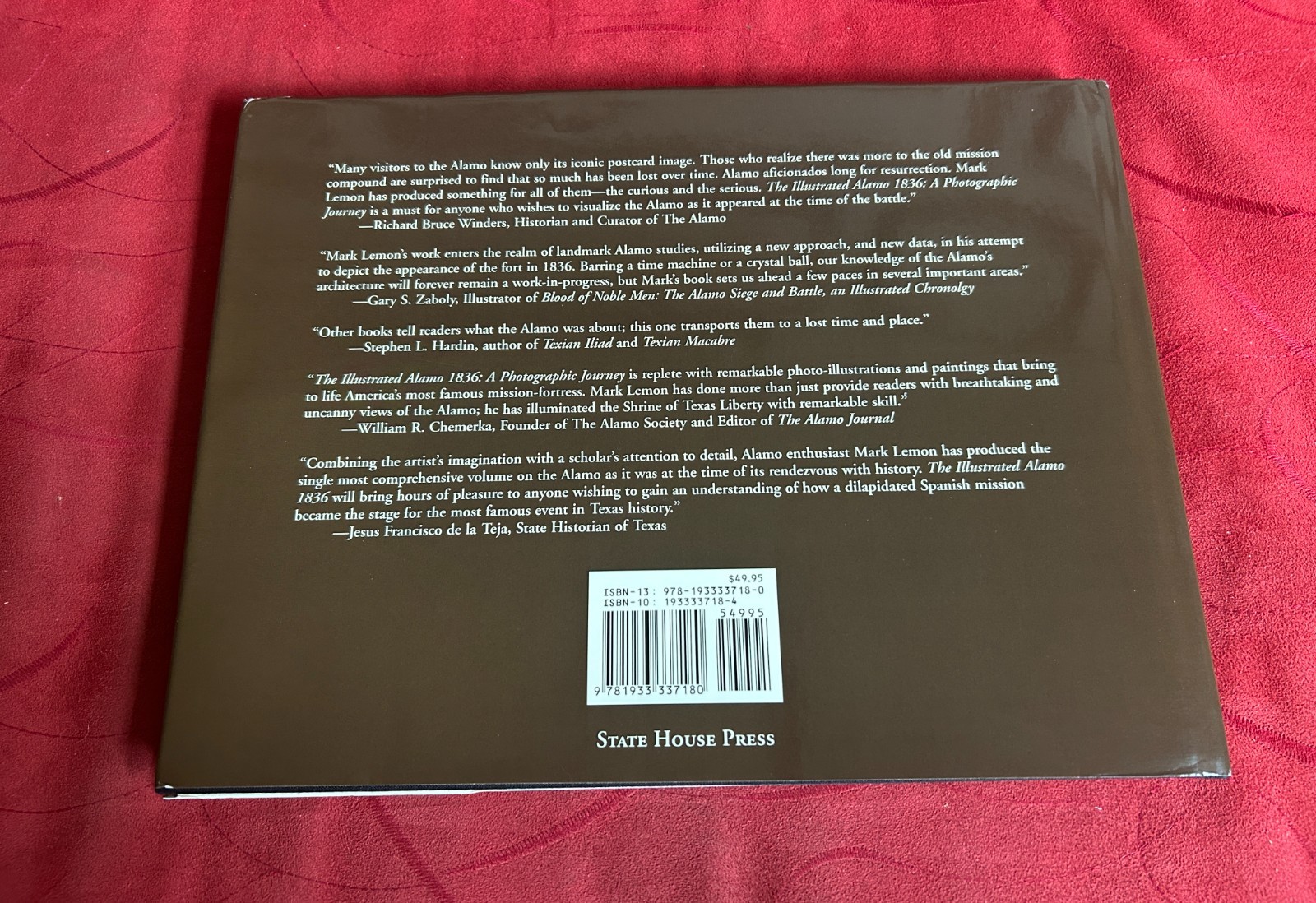 2008 Illustrated Alamo 1836 Photo Journey Mark Lemon Hard Cover Book