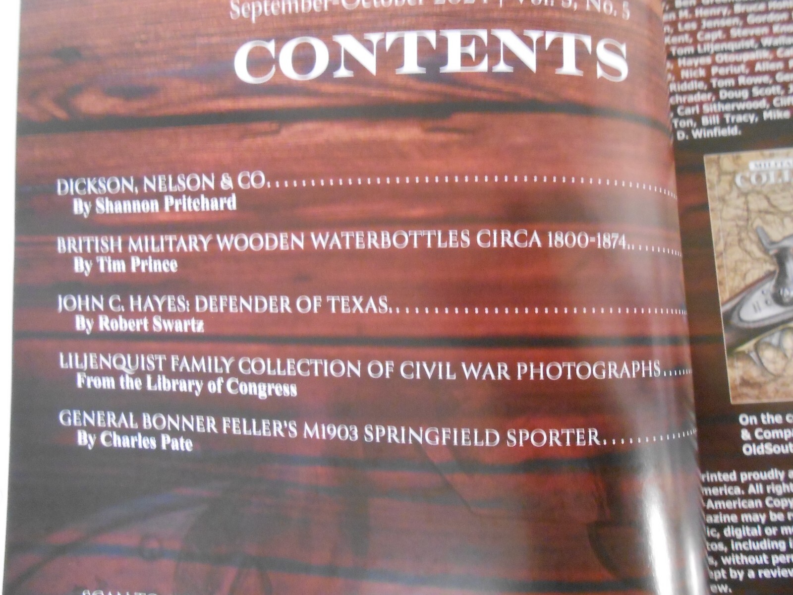 Military Antique Collector , September and October 2024, Vol. 3, No. 5, 72 pages