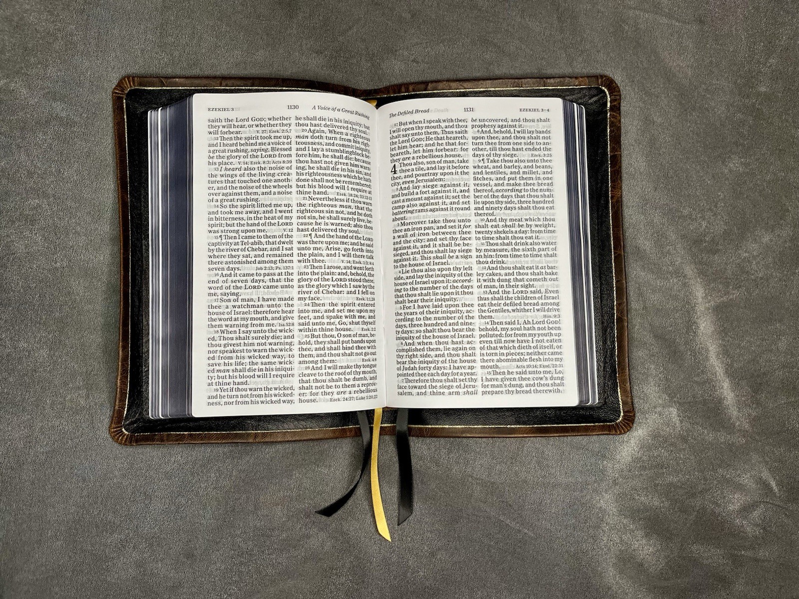 KJV Large Print Personal Size Reference Bible – Brown distressed goatskin