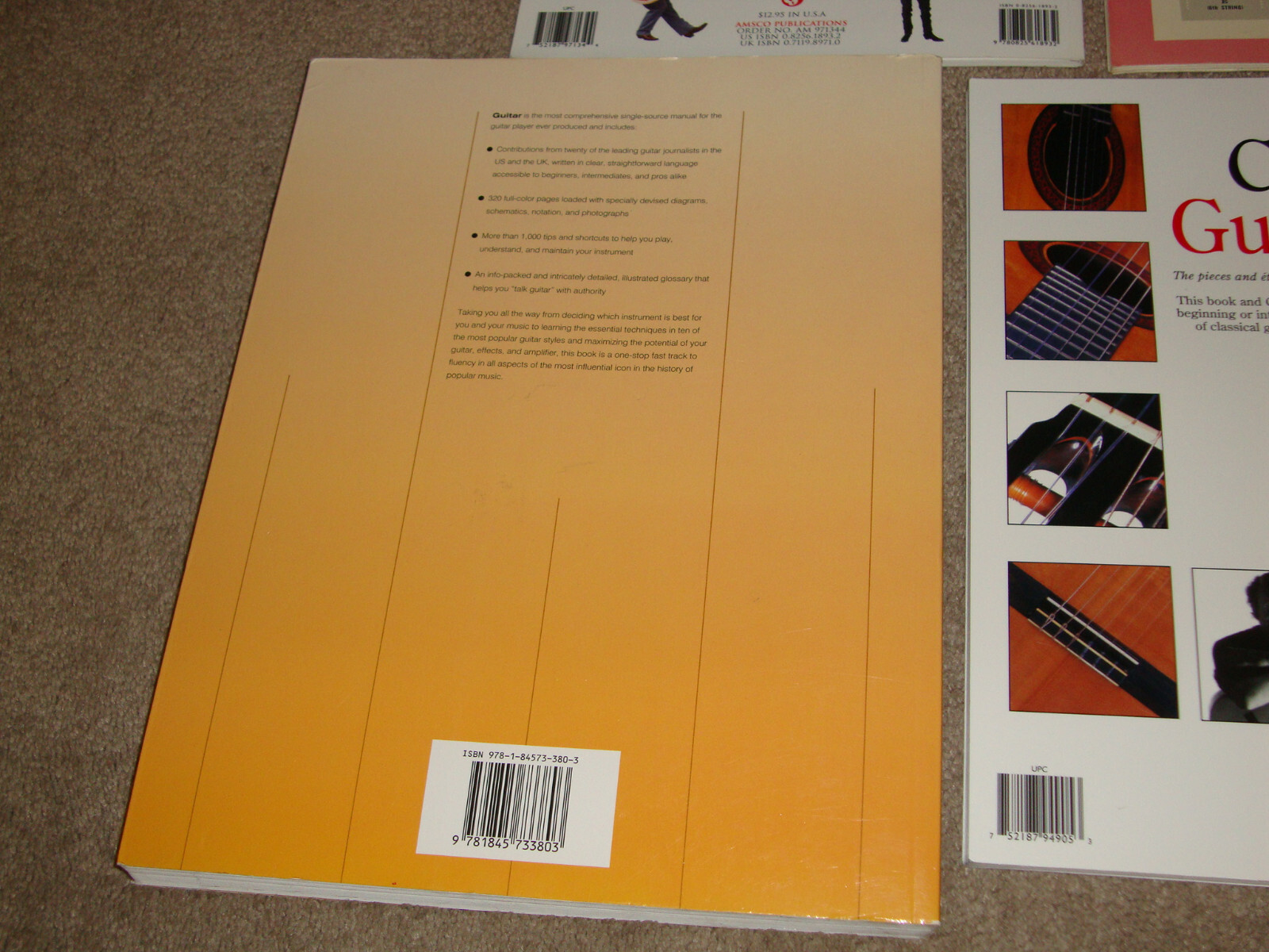 Fifty Easy Classical Solos Amsco Picture Chords Guide Method Guitar Songbook Lot
