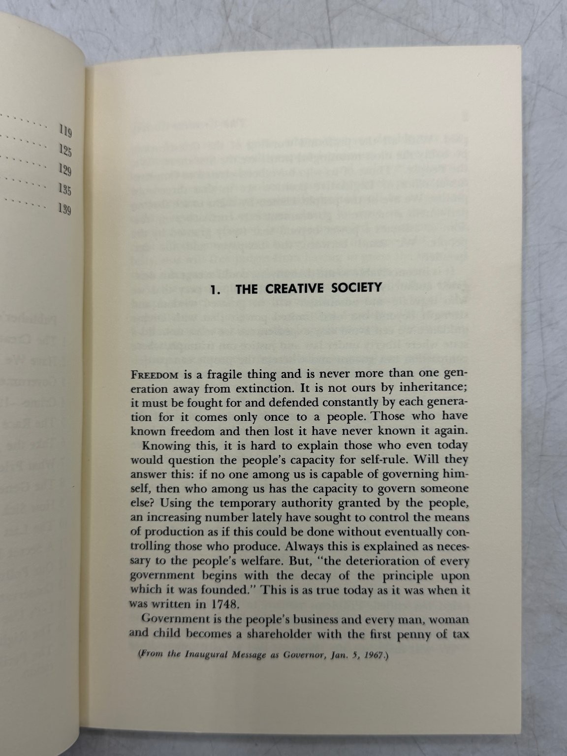 The Creative Society Ronald Reagan 1968 Political Essays Devin-Adair