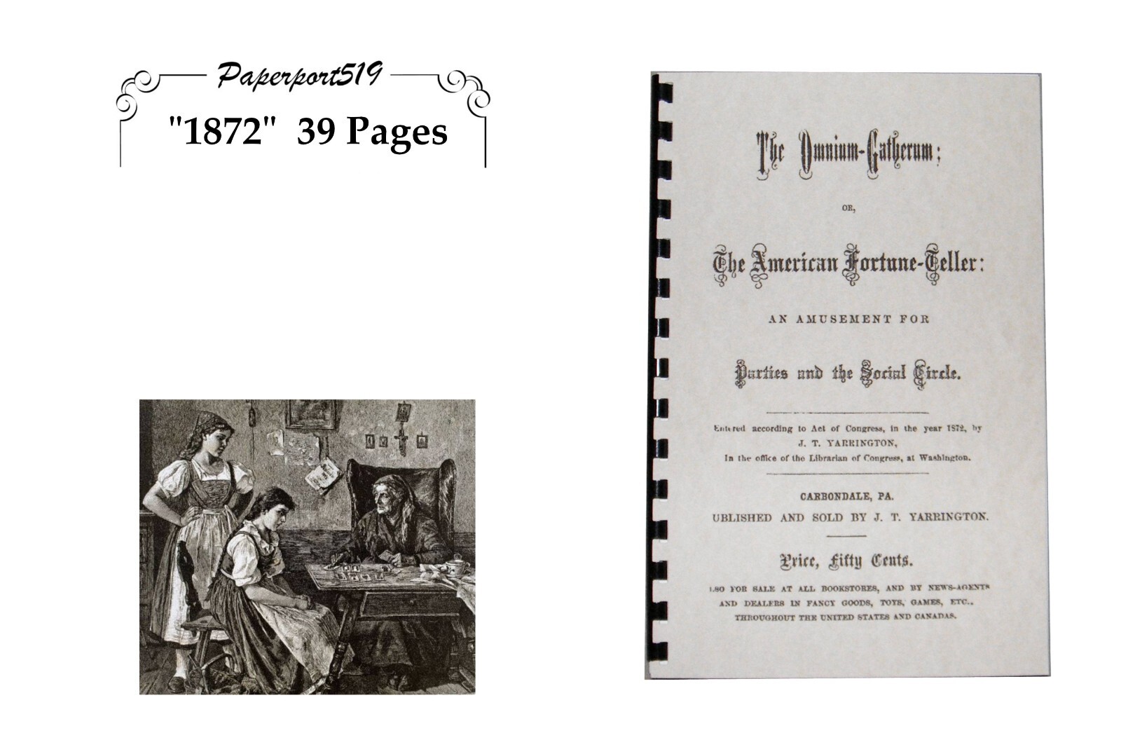 Omnium Gatherum Or The American Fortune Teller „1872“ 39 Pages