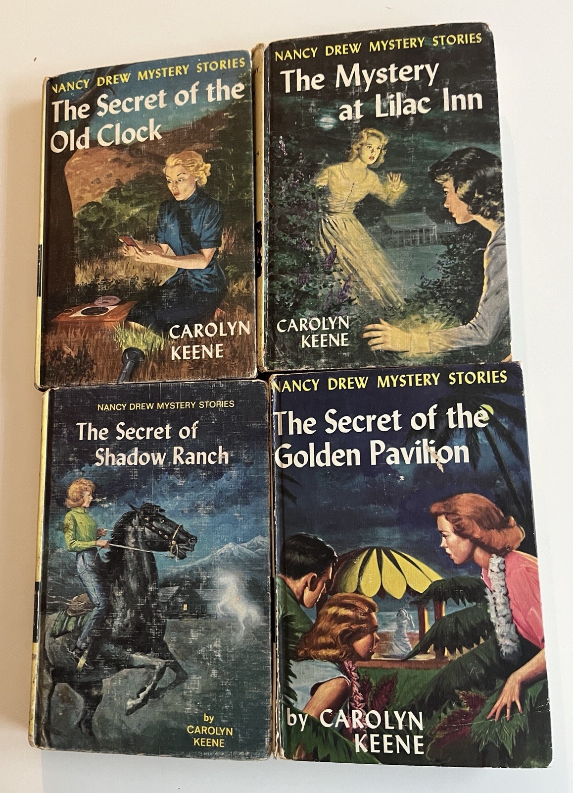 Nancy Drew hardback Lot Of 4 Vintage Books (#’s 1,4,5,36) Hardback Carolyn Keene