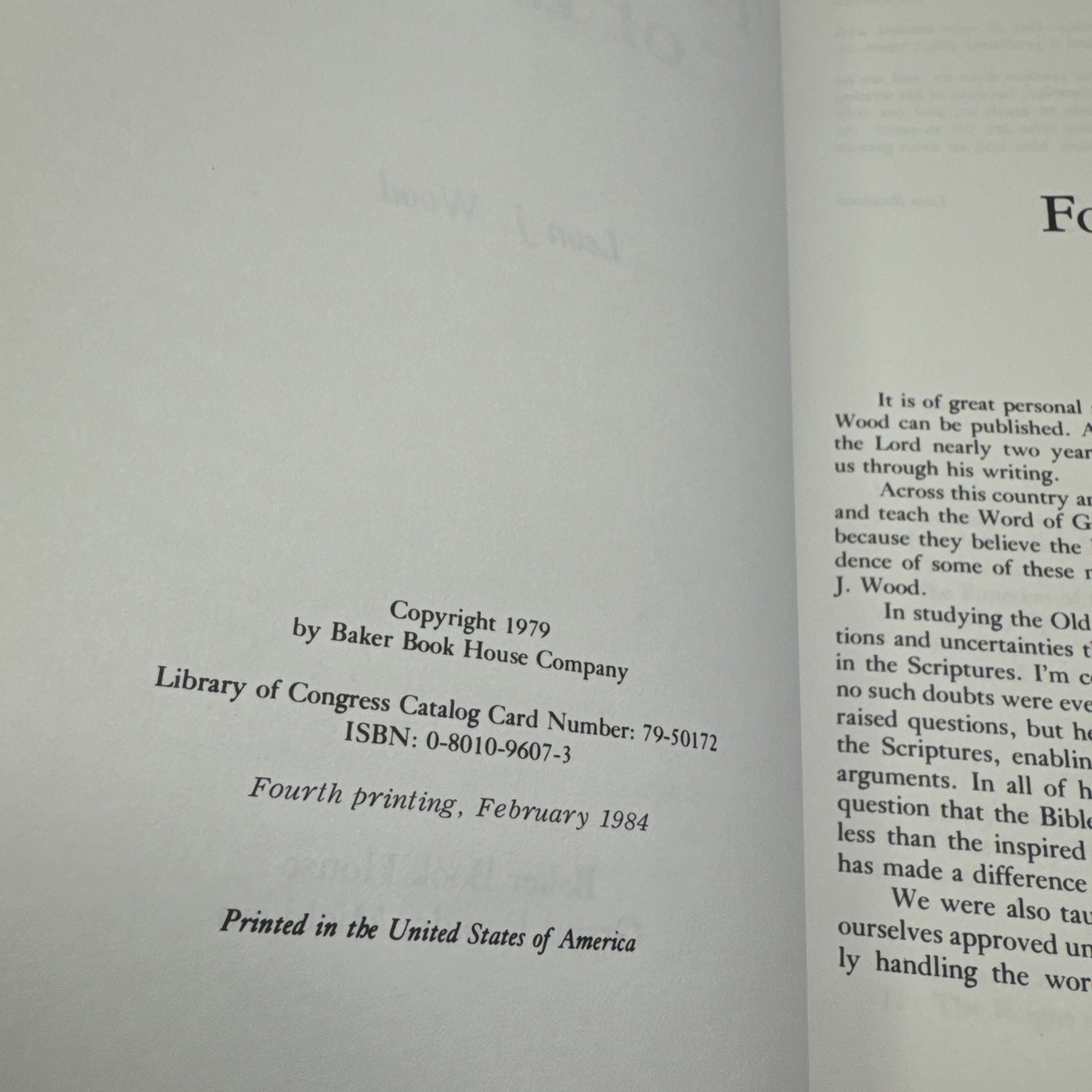 The Prophets of Israel Leon J. Wood Hardcover Fourth Print 1984 Baker Book House