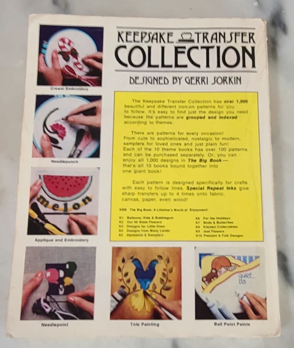 Vtg 1980 Ultimate Iron-on Design Keepsake Transfer Collection Book 1000 designs