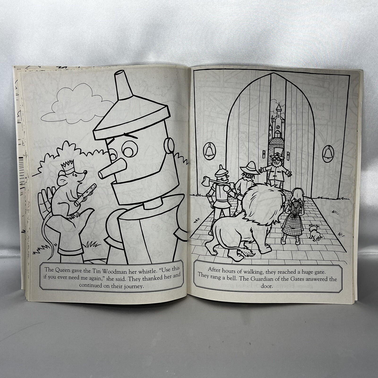 The Wizard Of Oz Coloring Story Book 4 Sheets Color Stickers