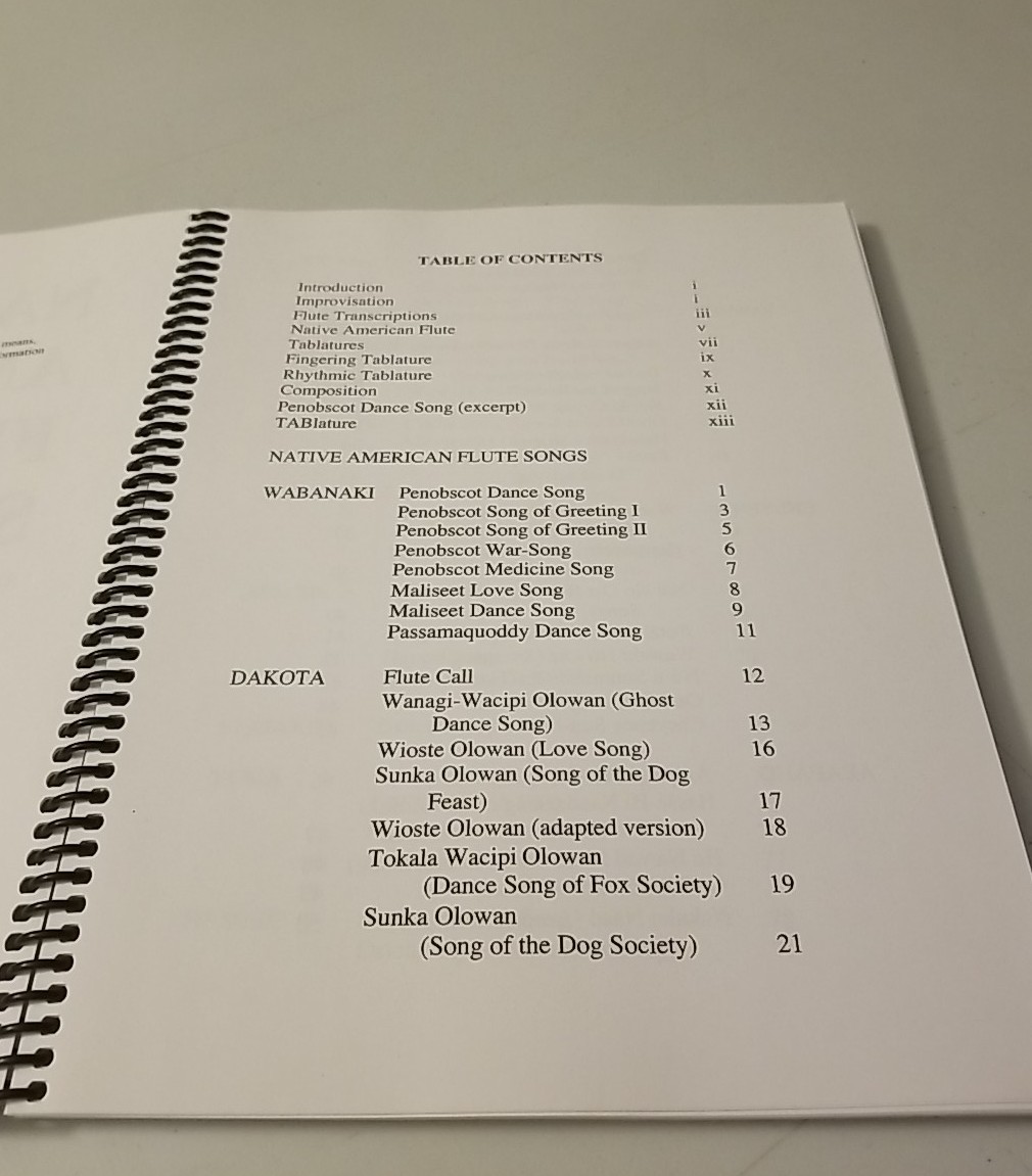 Native American Flute Song (Anishnaabe bbigon ngamwin) Spiral Paperback Music