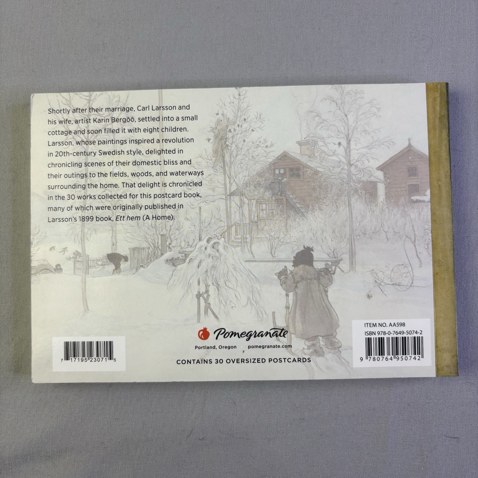 Carl Larsson Book of Postcards NEW Contains 30 Oversized Picture Post Cards