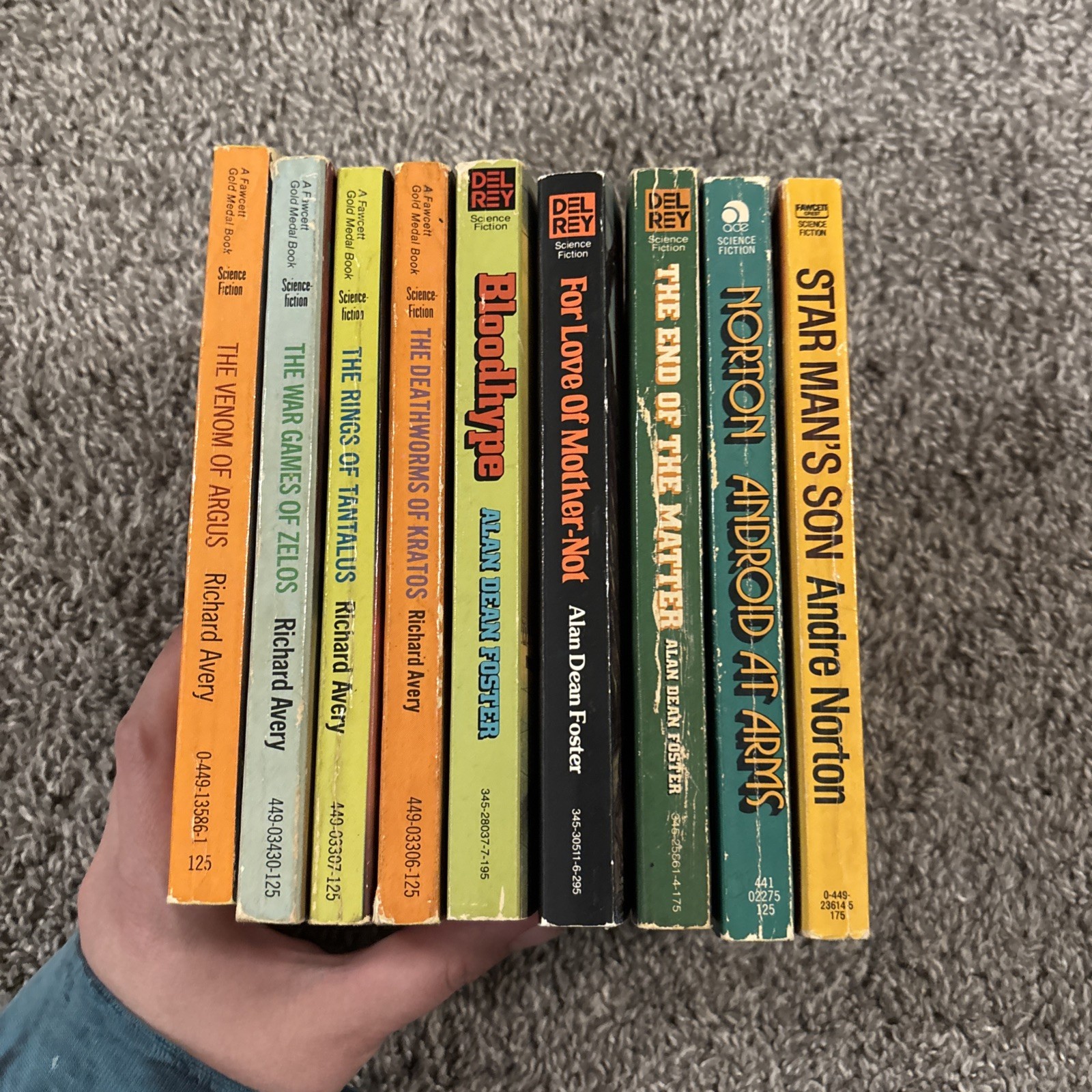 Vintage Fantasy & Sci Fi Lot of 9 Mix of PB Books by Alan Foster, Avery, Norton