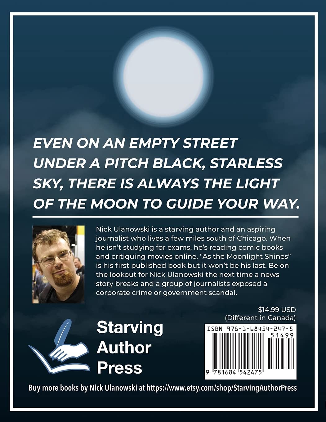 As The Moonlight Shines – SIGNED BY THE AUTHOR Nick Ulanowski – Poetry Book