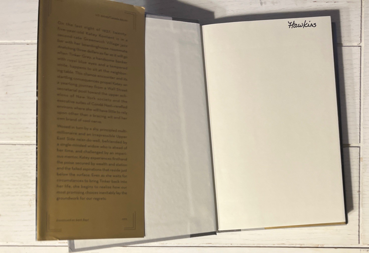 Rules of Civility SIGNED Amor Towles With Custom Artwork. VERY GOOD