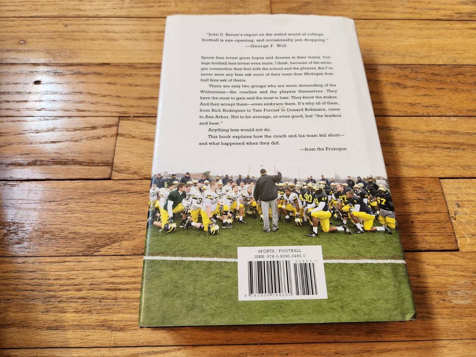 John Bacon SIGNED Three and Out Rich Rodriguez Michigan Wolverines 2011 1st Ed.