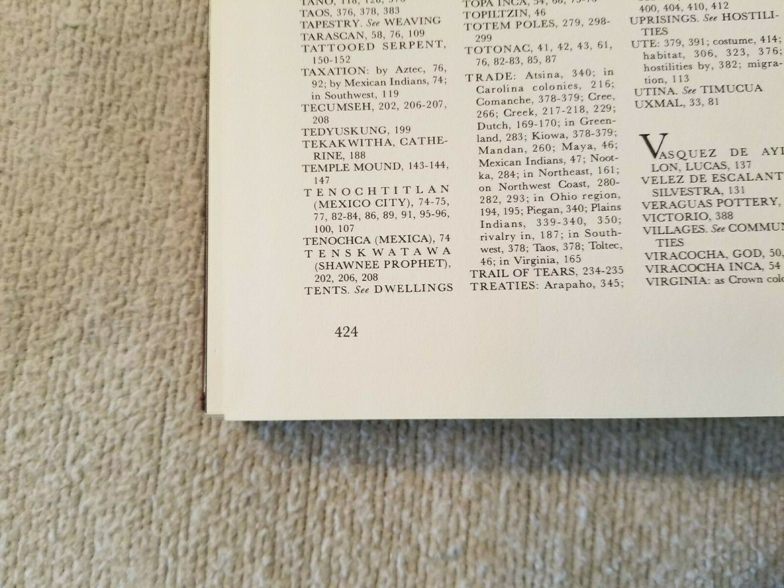 The American Heritage Book of Indians / Hardcover / 1961 1st.ED. / 424 Pages
