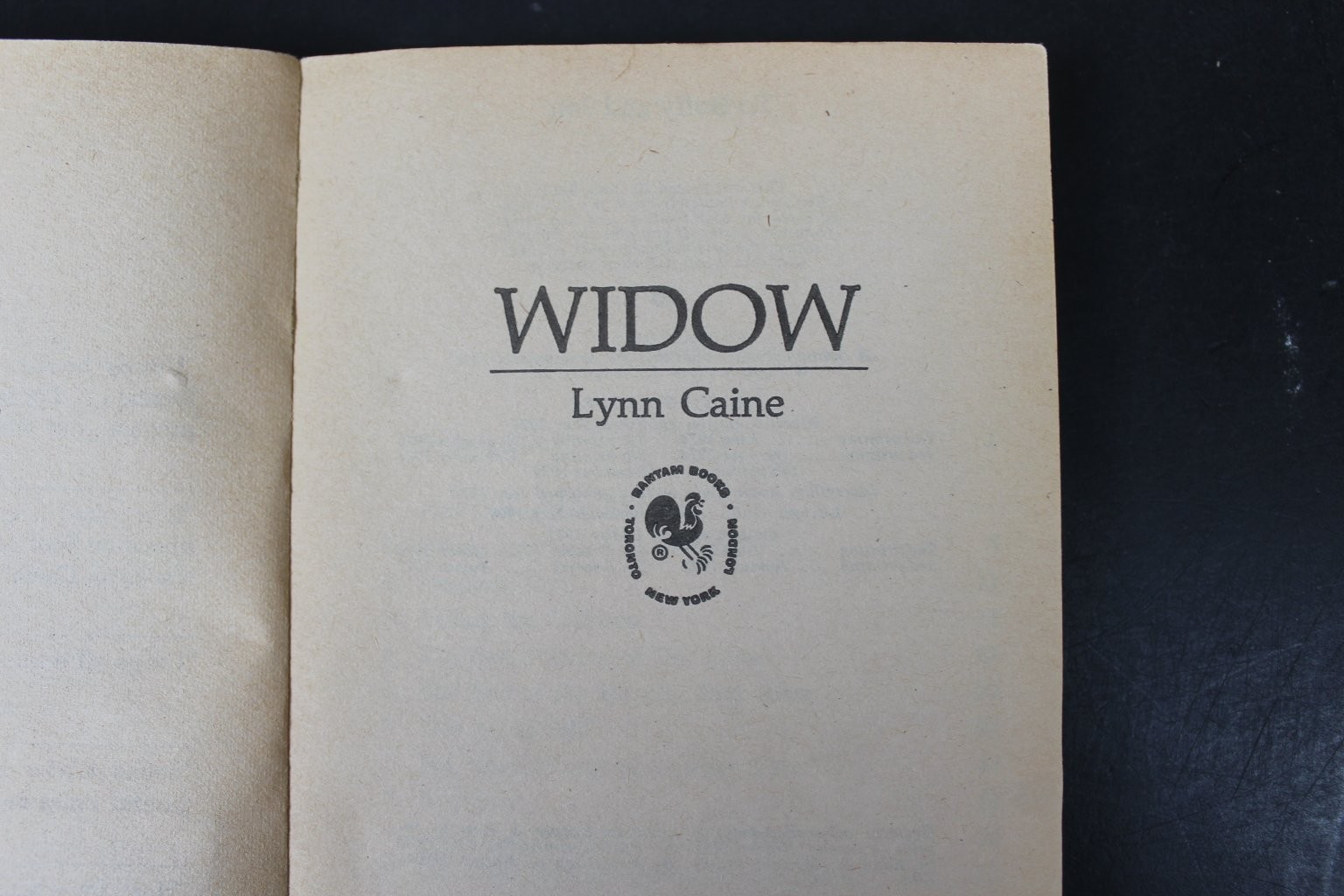 Widow Lynn Caine 1977 Bantam Edition First Printing Memoir Grief Self-Help PB