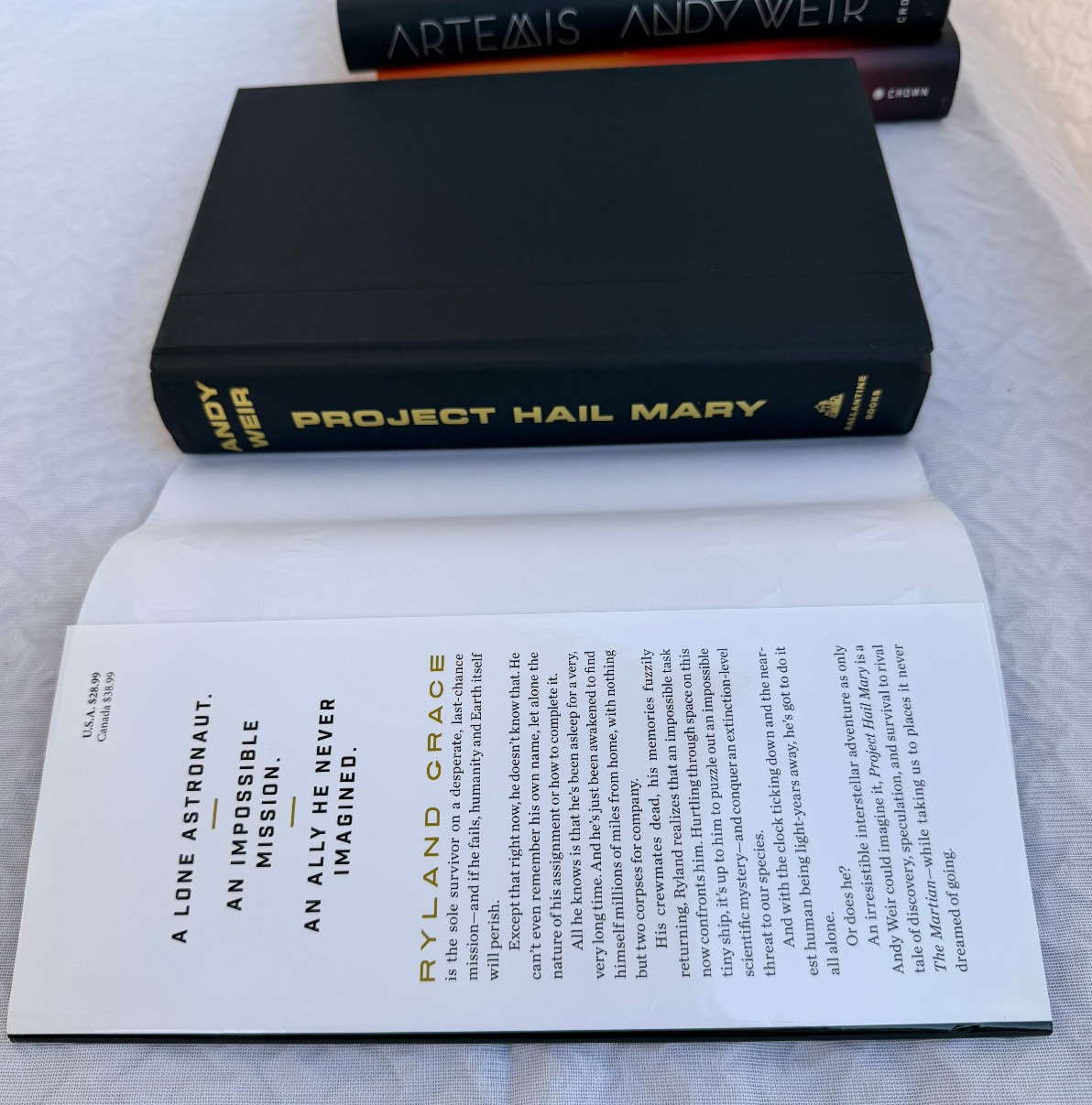 Set of Andy Weir HCs – 1st/1st Martian 1st/1st Artemis 1st/1st Project Hail Mary