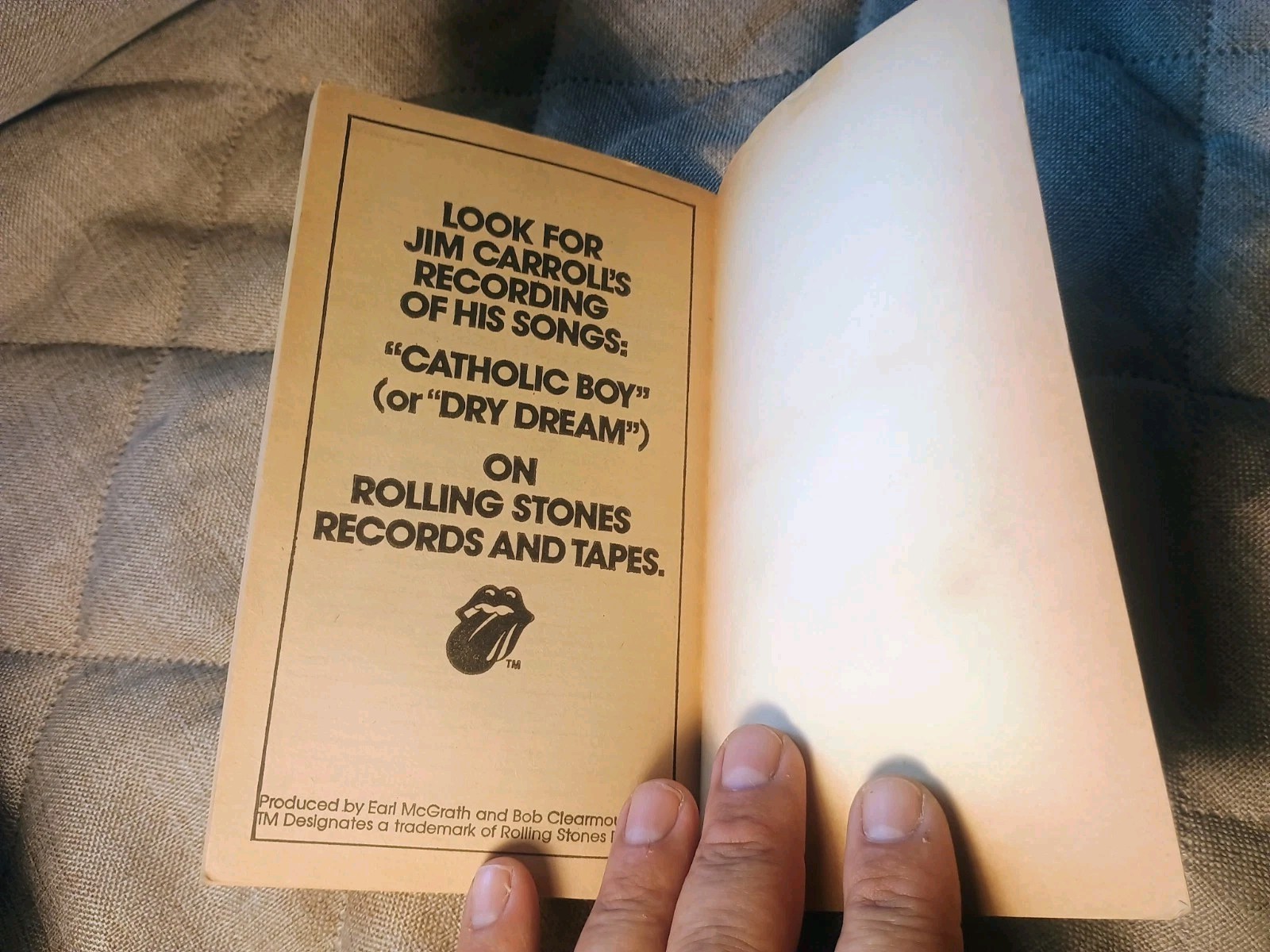 Jim Carroll The Basketball Diaries 1980 Bantam Paperback Edition First Print