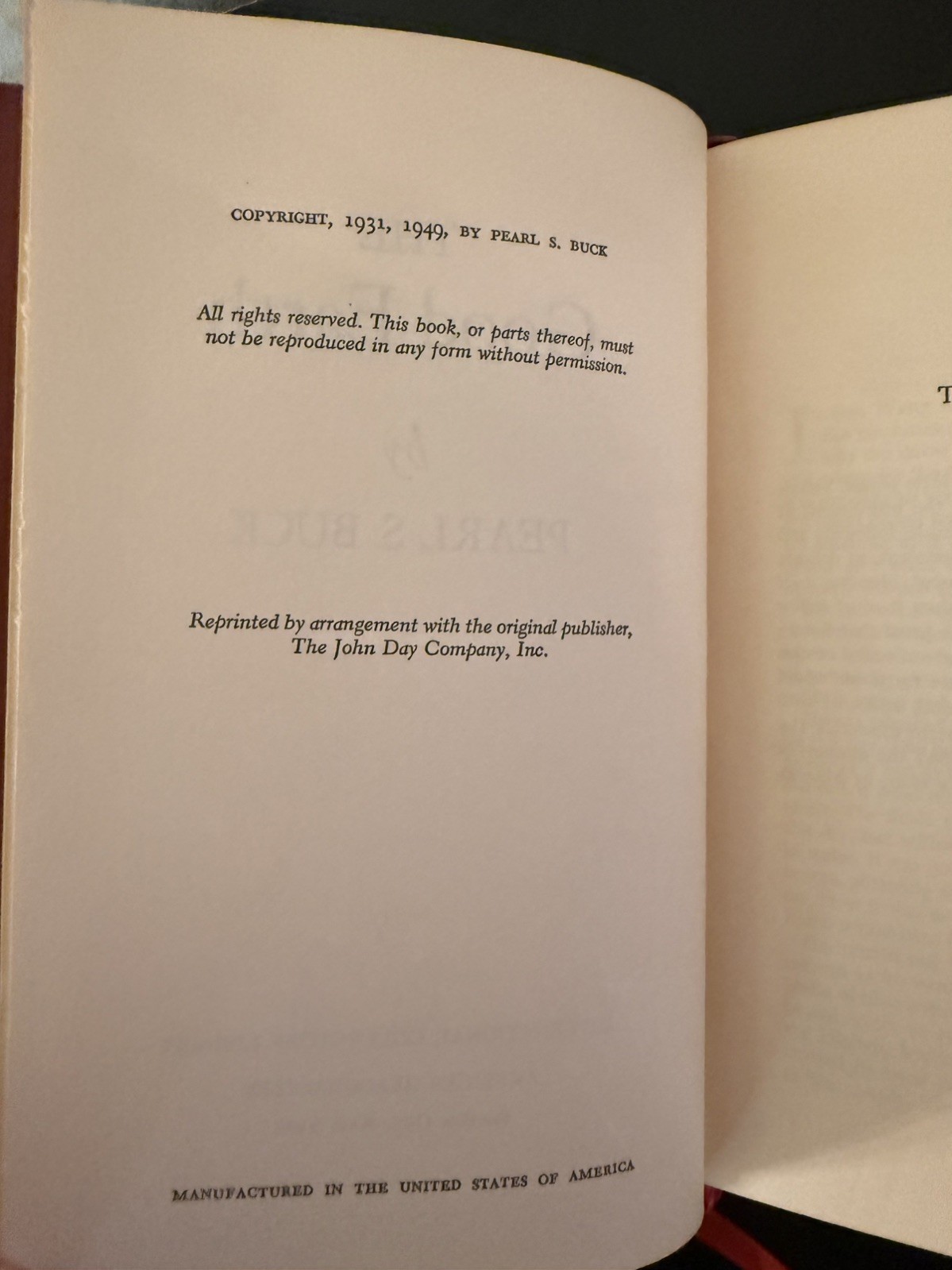 The Good Earth Hardcover Book Pearl S Buck 1949 Book International Collectors Ed