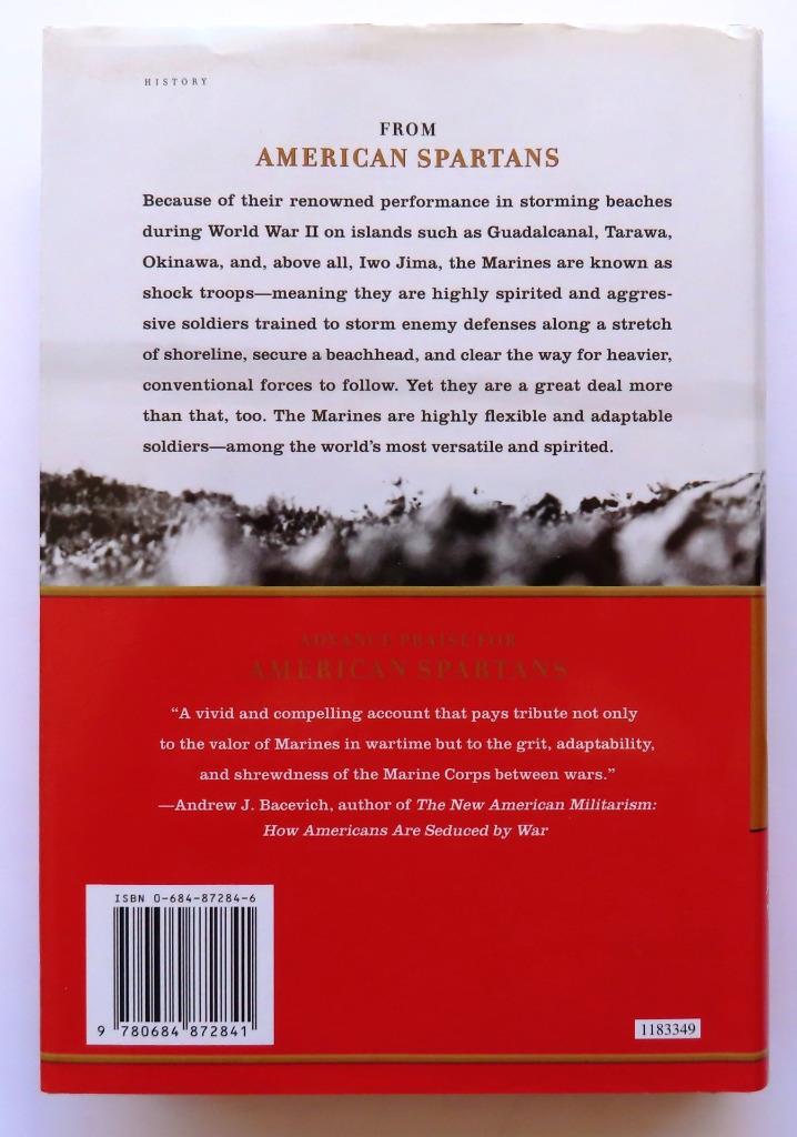 (424) American Spartans: US Marines Combat History Iwo to Iraq James War HB 2005
