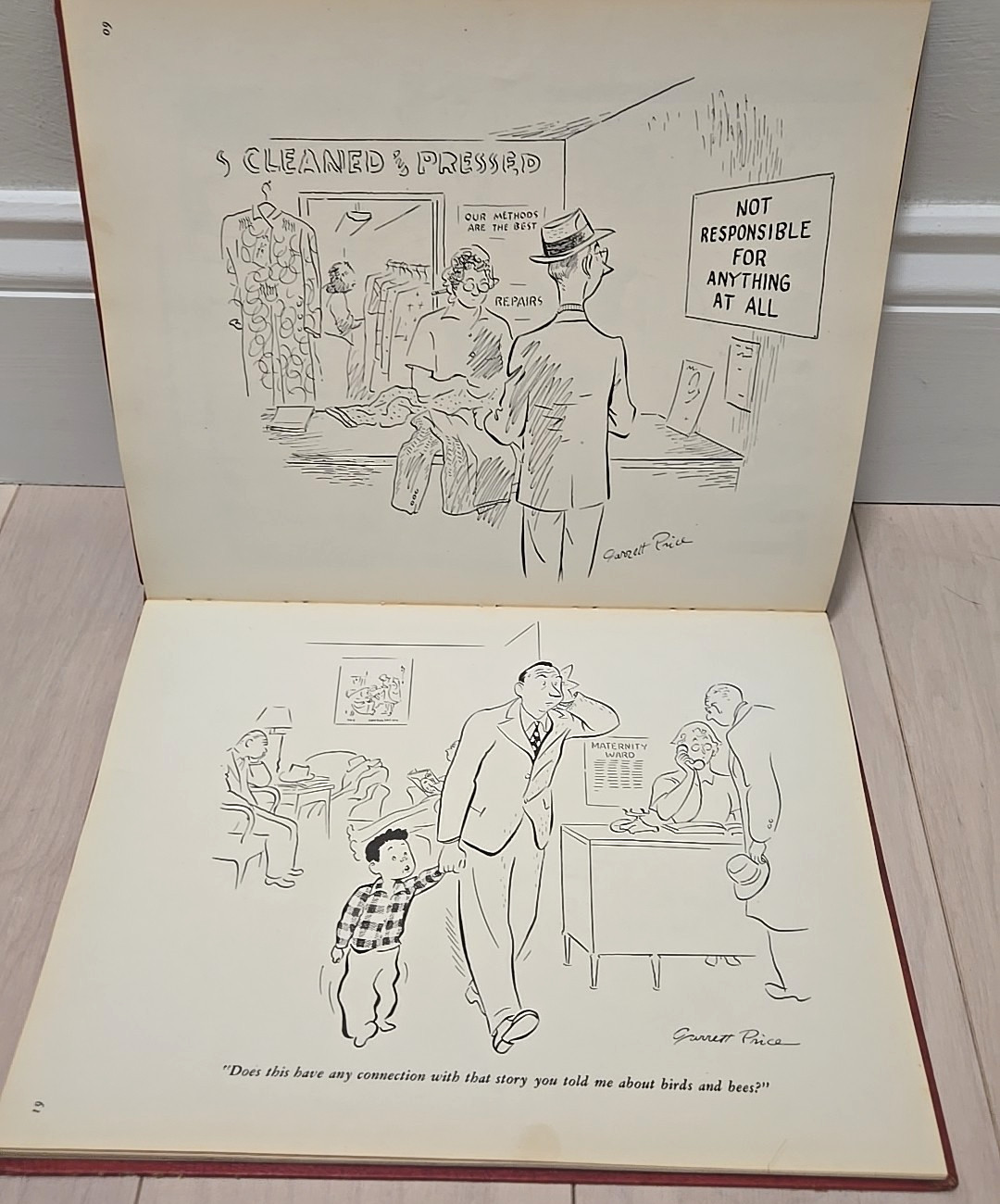 1946 Drawing Room Only: A Book of Cartoons by Garrett Price NewYorker Magazine