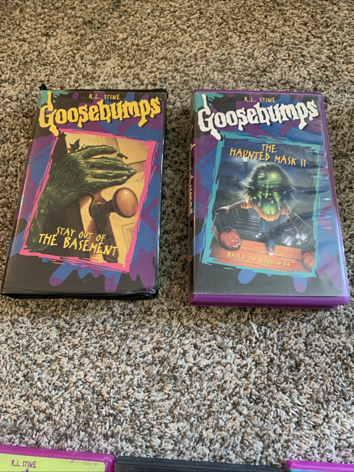 Lot of Vintage Goosebumps Books VHS DVD 27 Items Total 90s Stine R.L