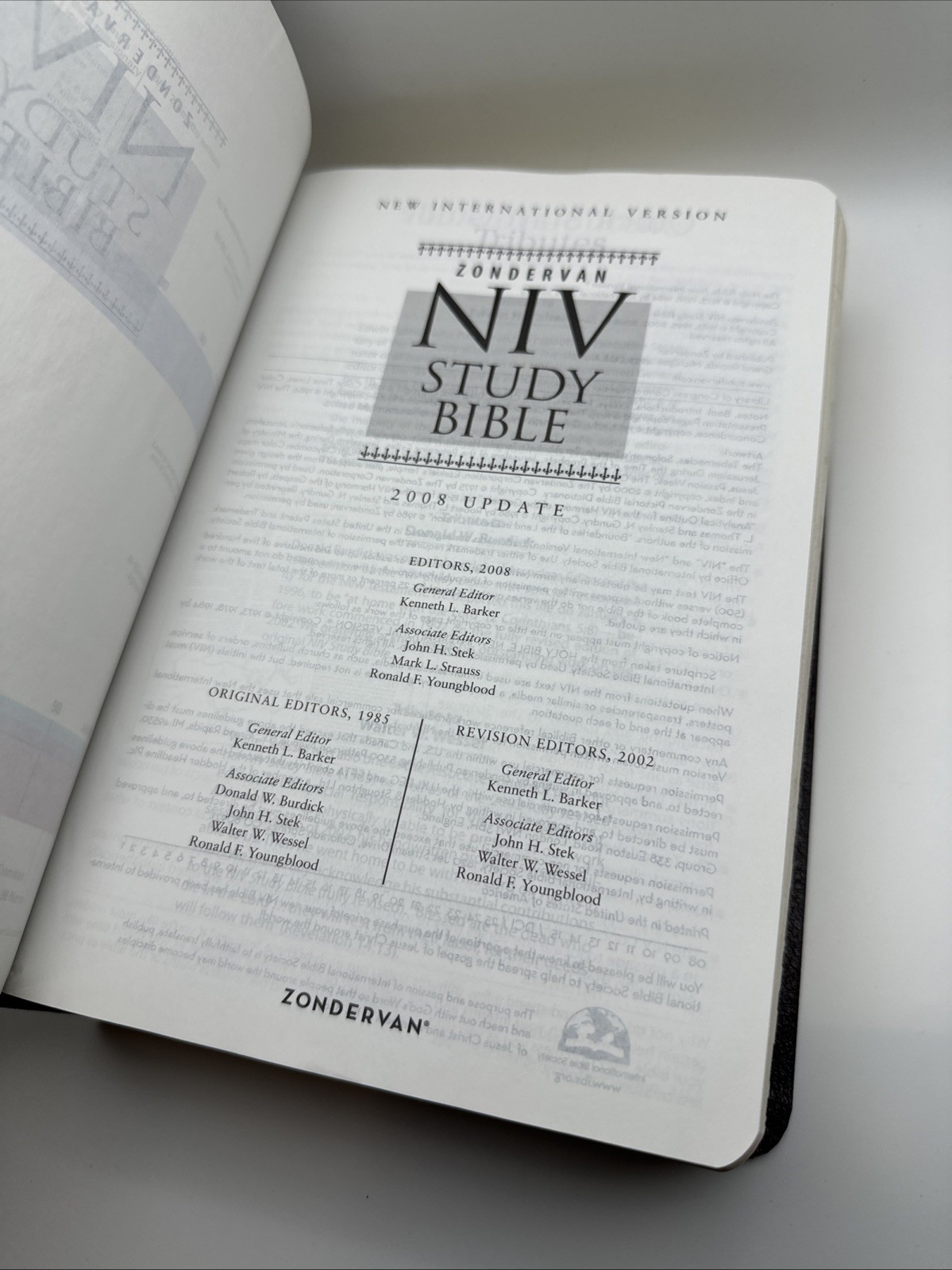 NIV Study Bible by Zondervan Staff (2008, Bonded Leather) FREE SHIPPING!