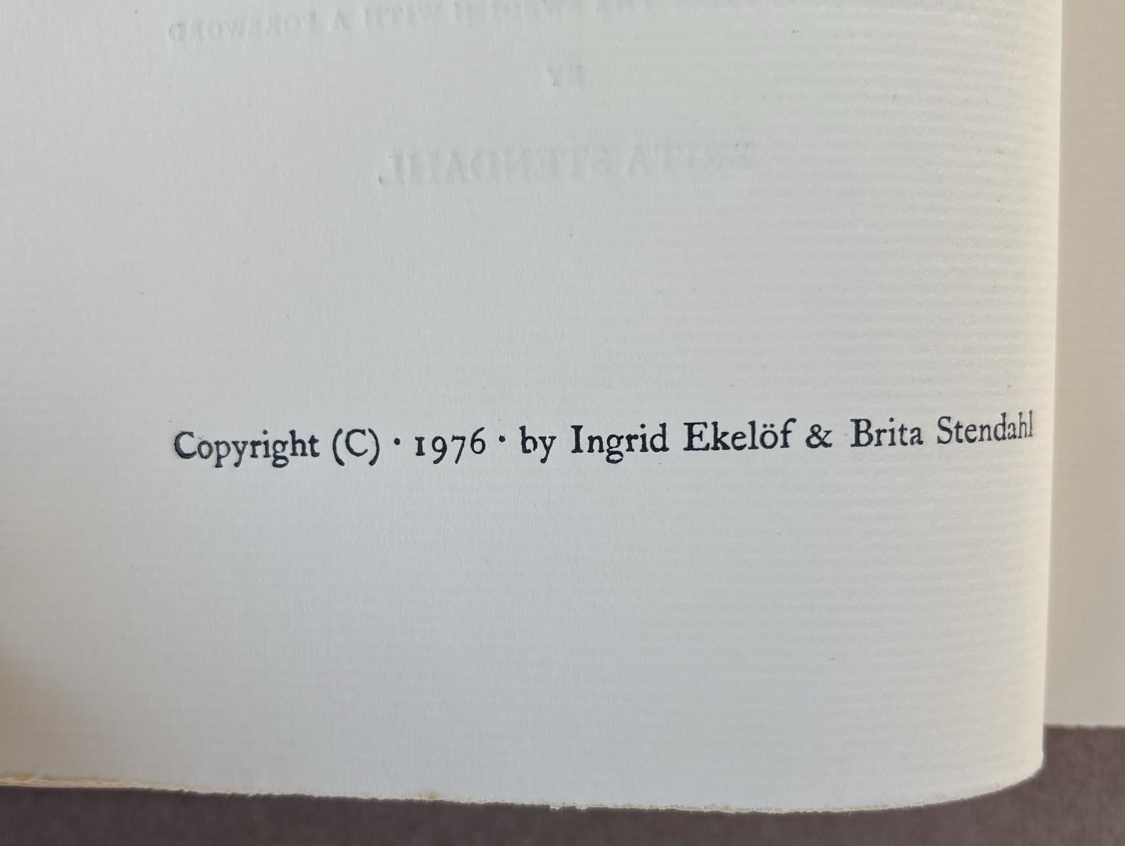SWEDISH ENGLISH Poems Gunnar Ekelöf 1976 trans. Brita Stendahl LIMITED PRINTING