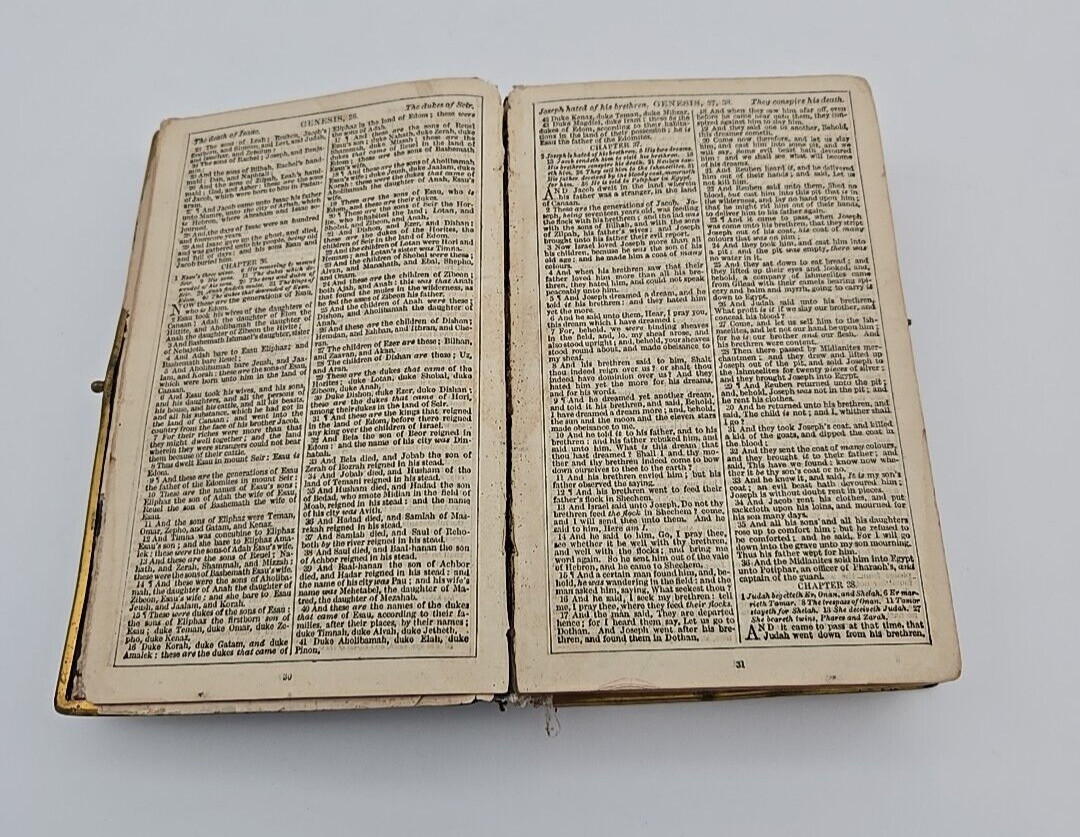 Holy Bible Antique Pocket Size King James 3.5 x 5.5 in. Eyre and Spottiswoode