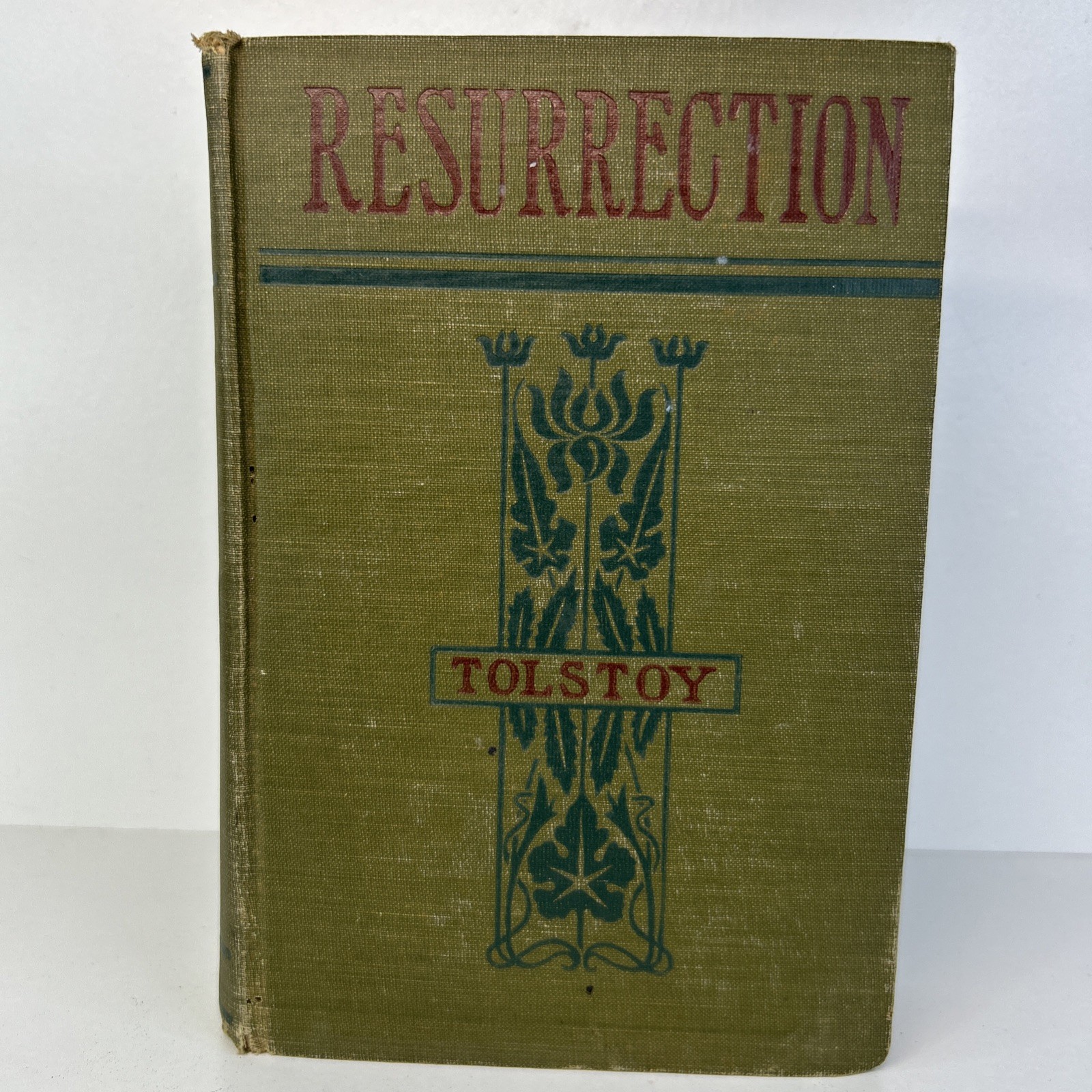 Tolstoy Resurrection 1899 Antique Hardcover Reading Novel Book Grosset & Dunlap