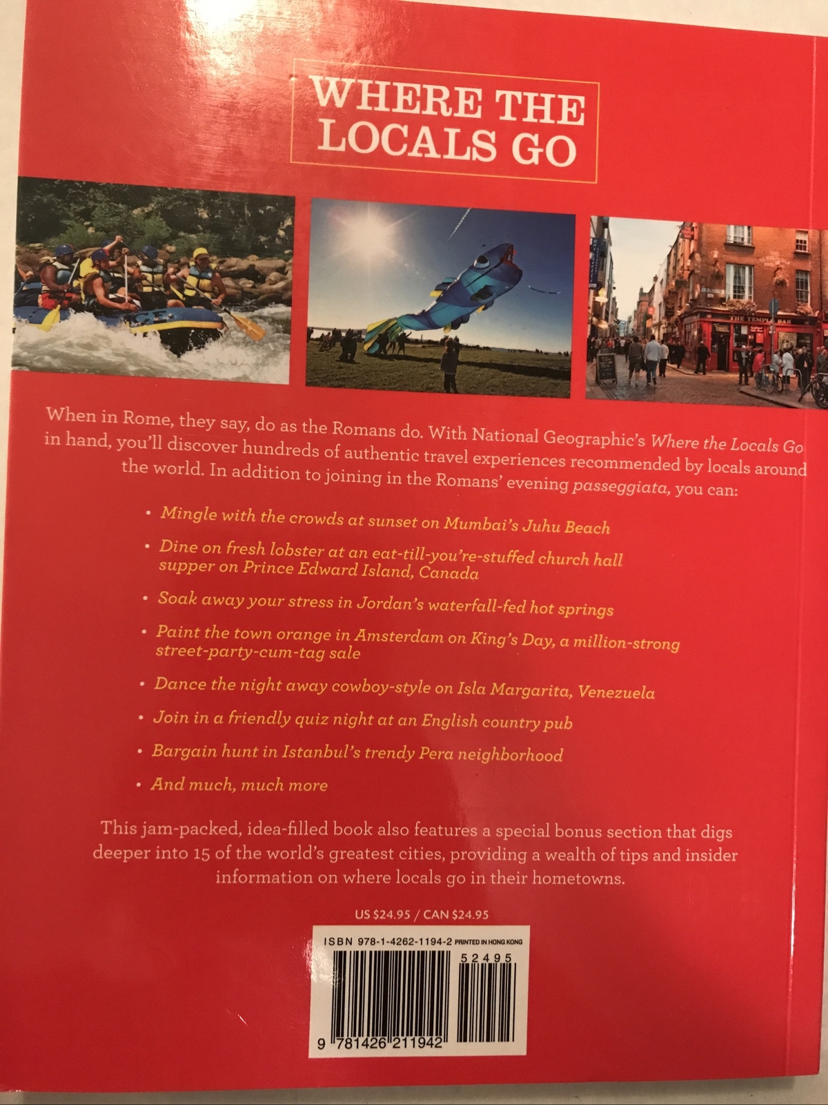 National Geographic „Where The Locals Go“ 2014 Paperback – NEW (287 pages)