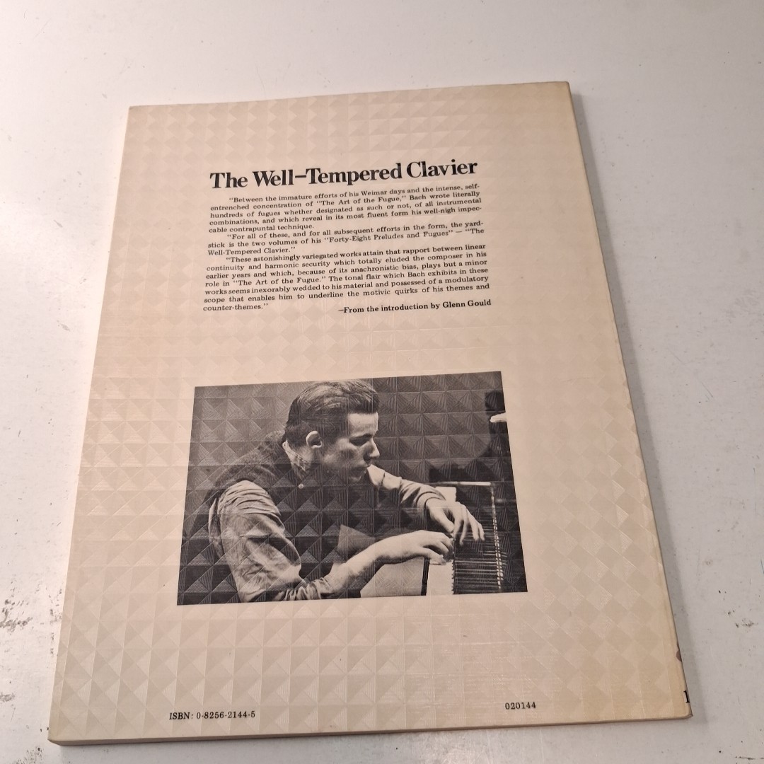 J.S. Bach The Well-Tempered Clavier Volume 1 Glenn Gould Intro Amsco 1972 PB