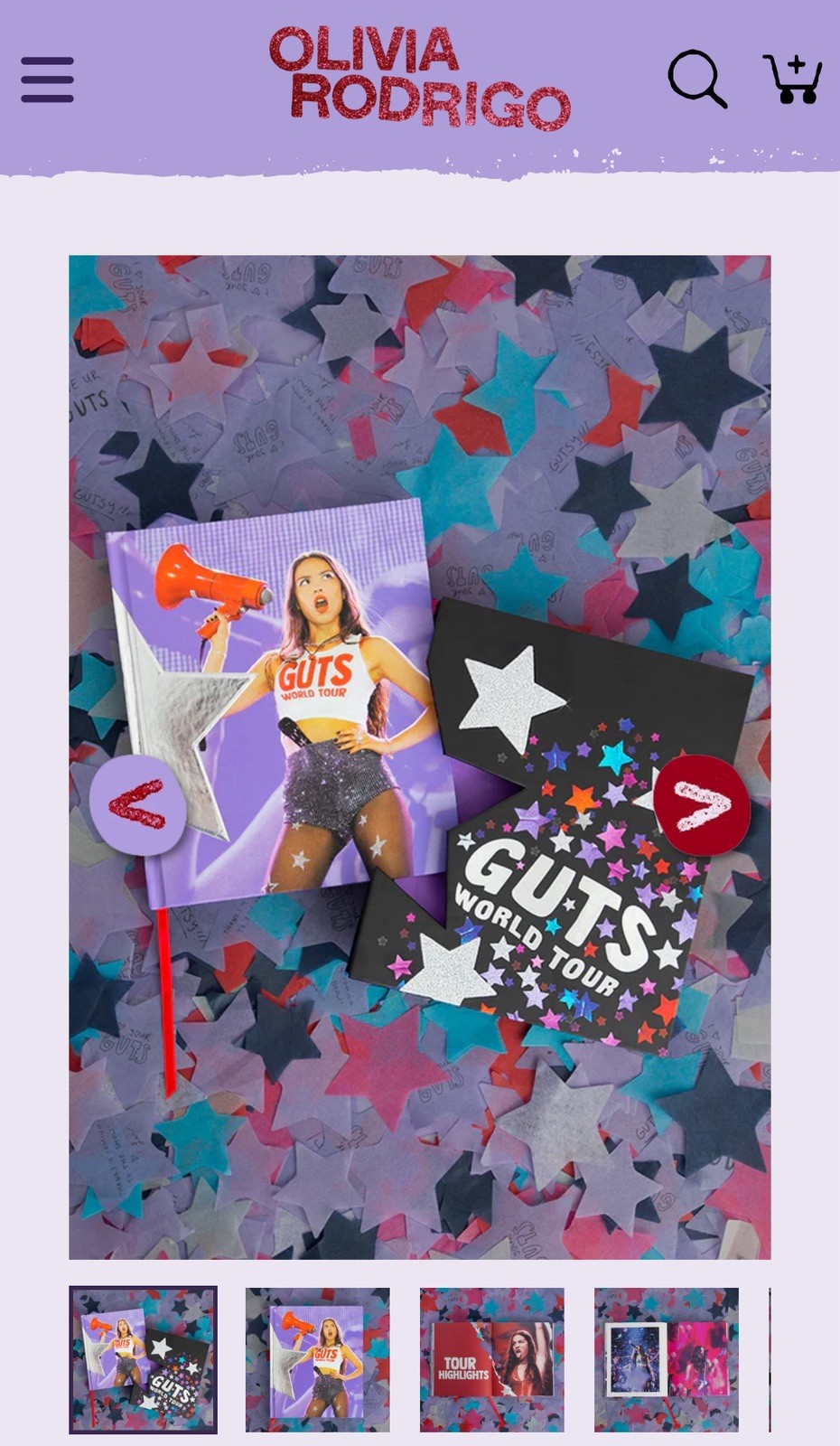 SEALED Official Olivia Rodrigo Guts World Tour Book with poster, stickers, card