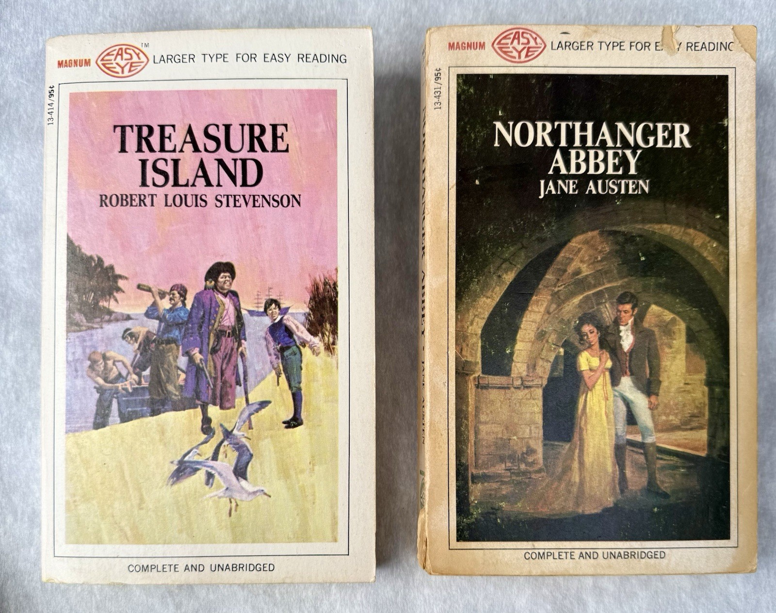 Magnum Easy Eye Books Pinocchio Heidi Treasure Island Northanger Abbey Vintage 4