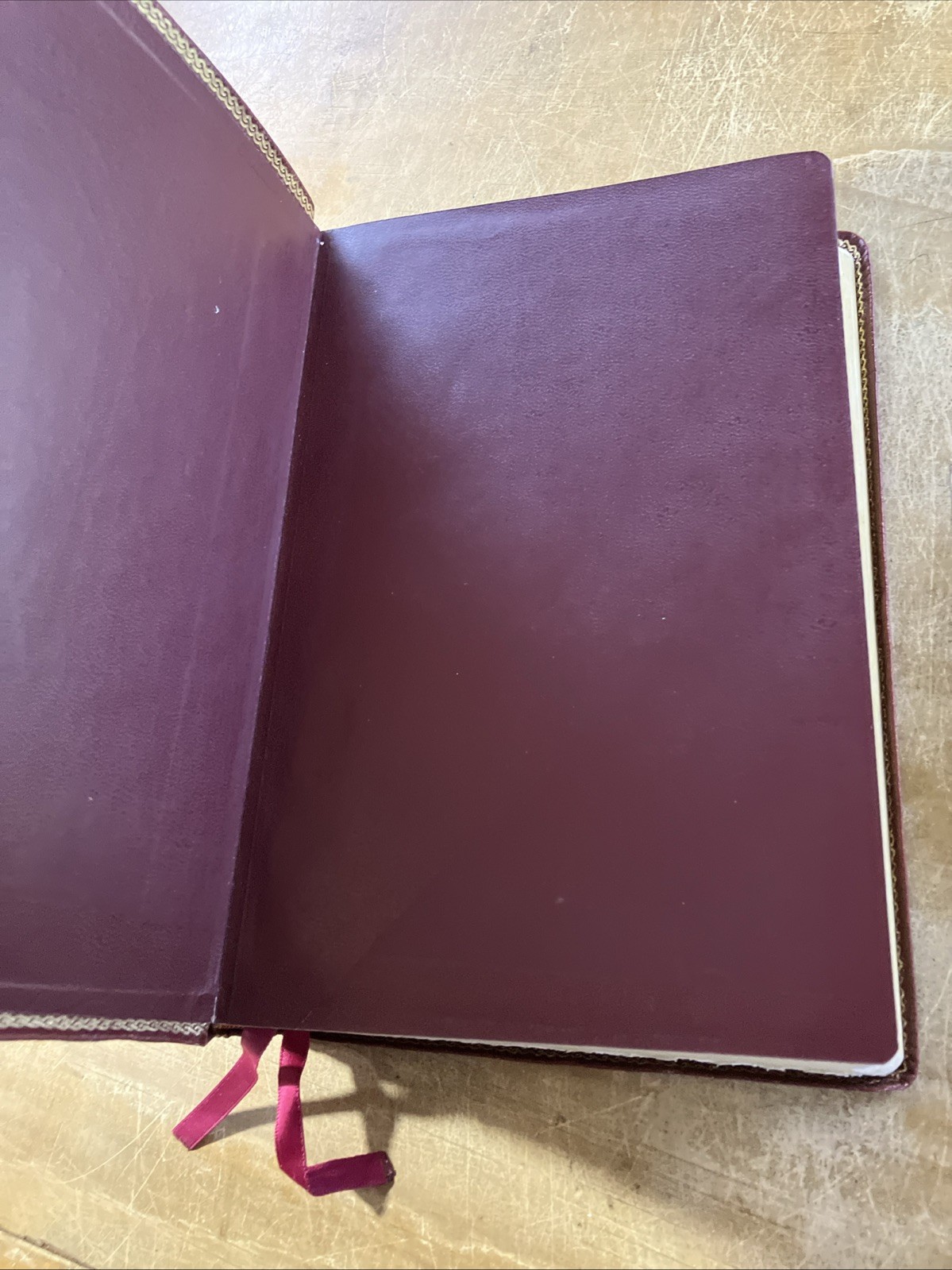 NASB New Open Bible Study Edition Burgundy Genuine Leather 1990 USA 1976BG