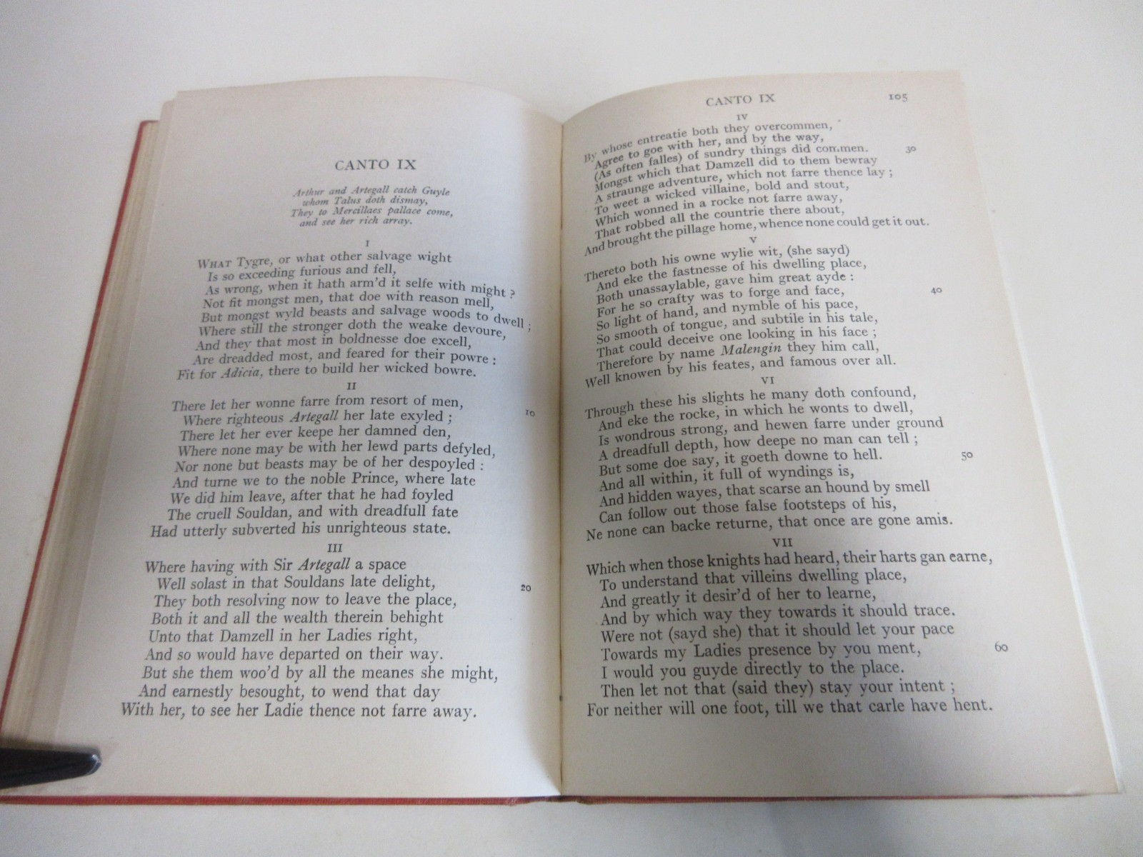 The Faerie Queene – Book 5 – by Spenser – Poetry – 154 Pages – Antique – 1915
