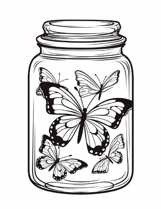 Butterfly Coloring Book for Adults & Kids – Stress Spiral Bound Coloring Book