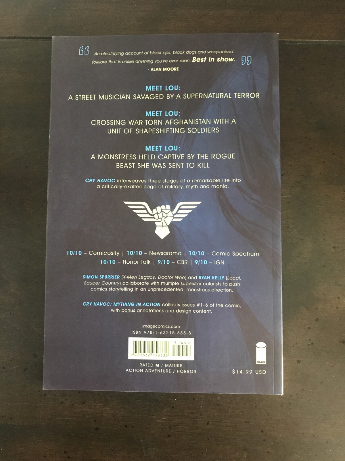 Cry Havoc Volume 1 by Simon Spurrier & Ryan Kelly (2016 Paperback, 1st Printing)