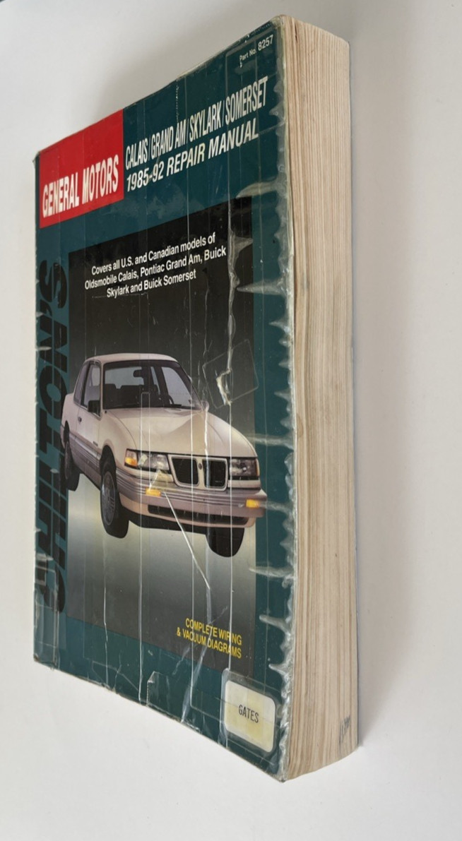 Chilton’s General Motors 1985-922 Repair Manual Pontiac Chilton Grand Am Ex-Lib