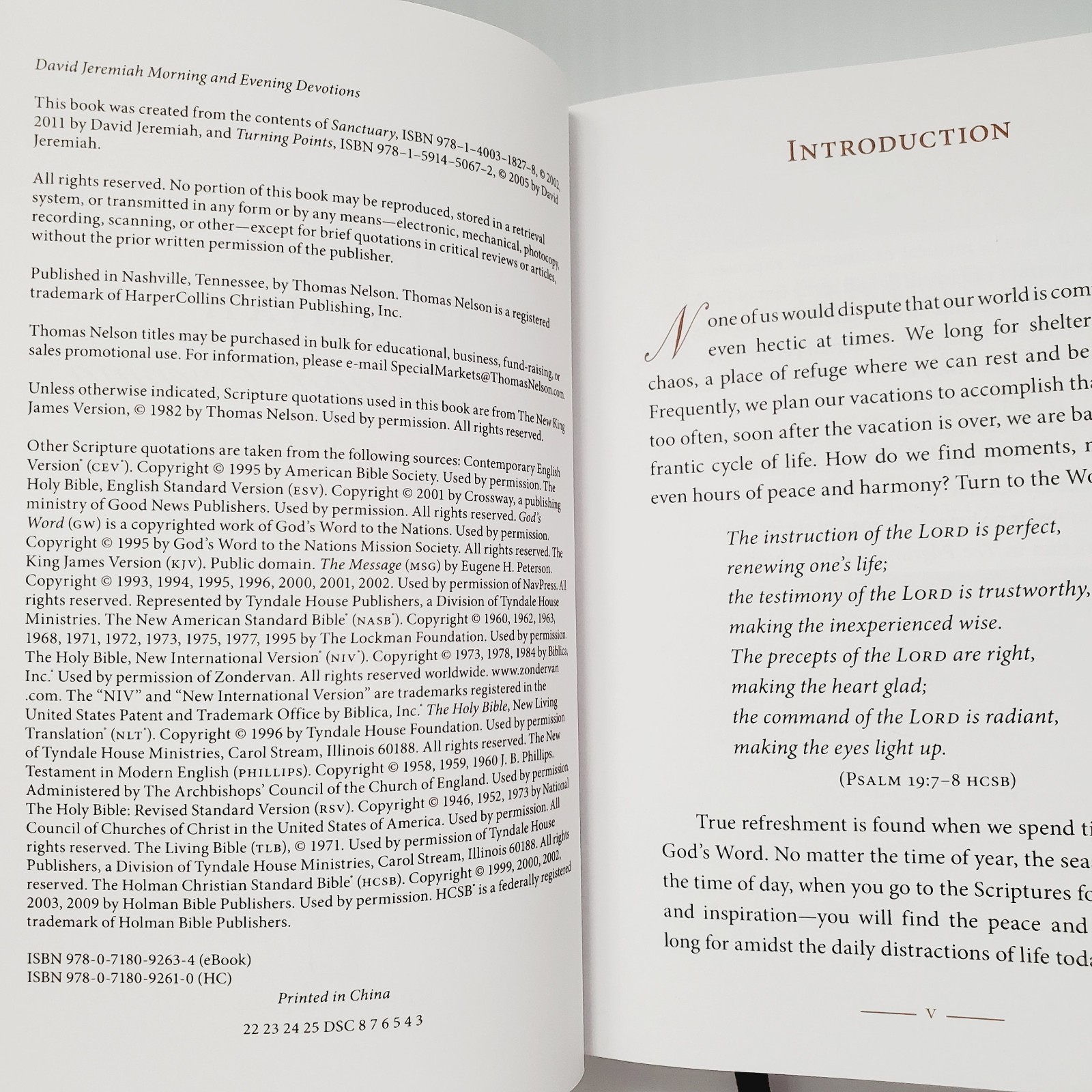 David Jeremiah Morning & Evening Devotions Christian Gift Hardcover Book Nelson