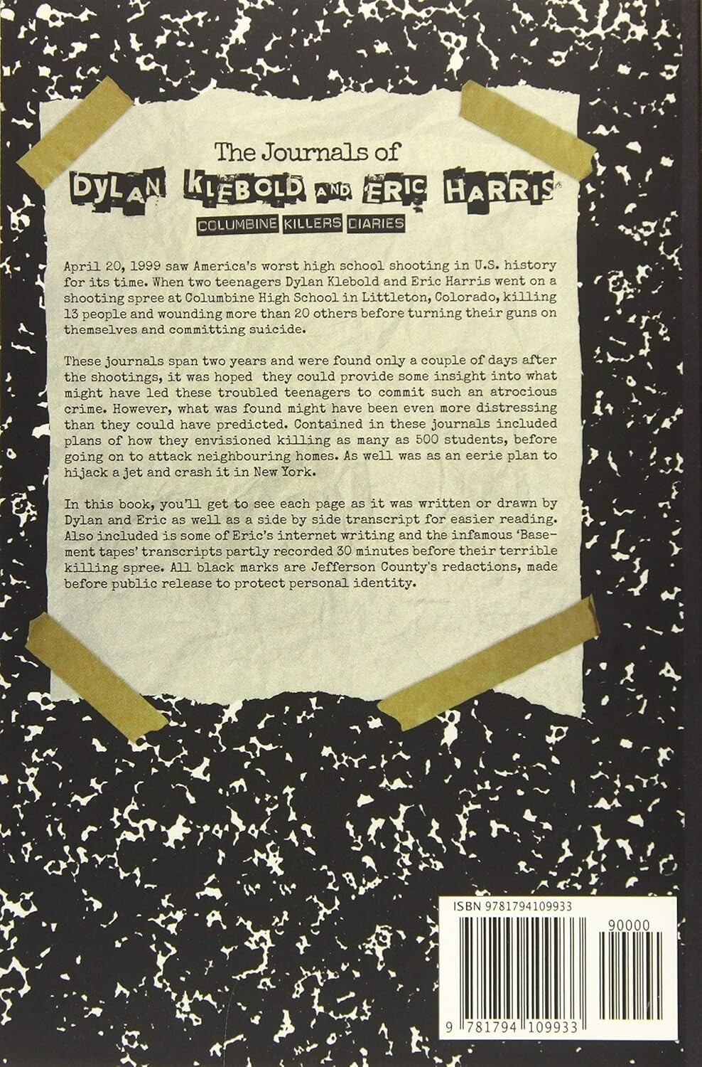The Journals of Dylan Klebold & Eric Harris: Columbine Killers Diaries Paperback