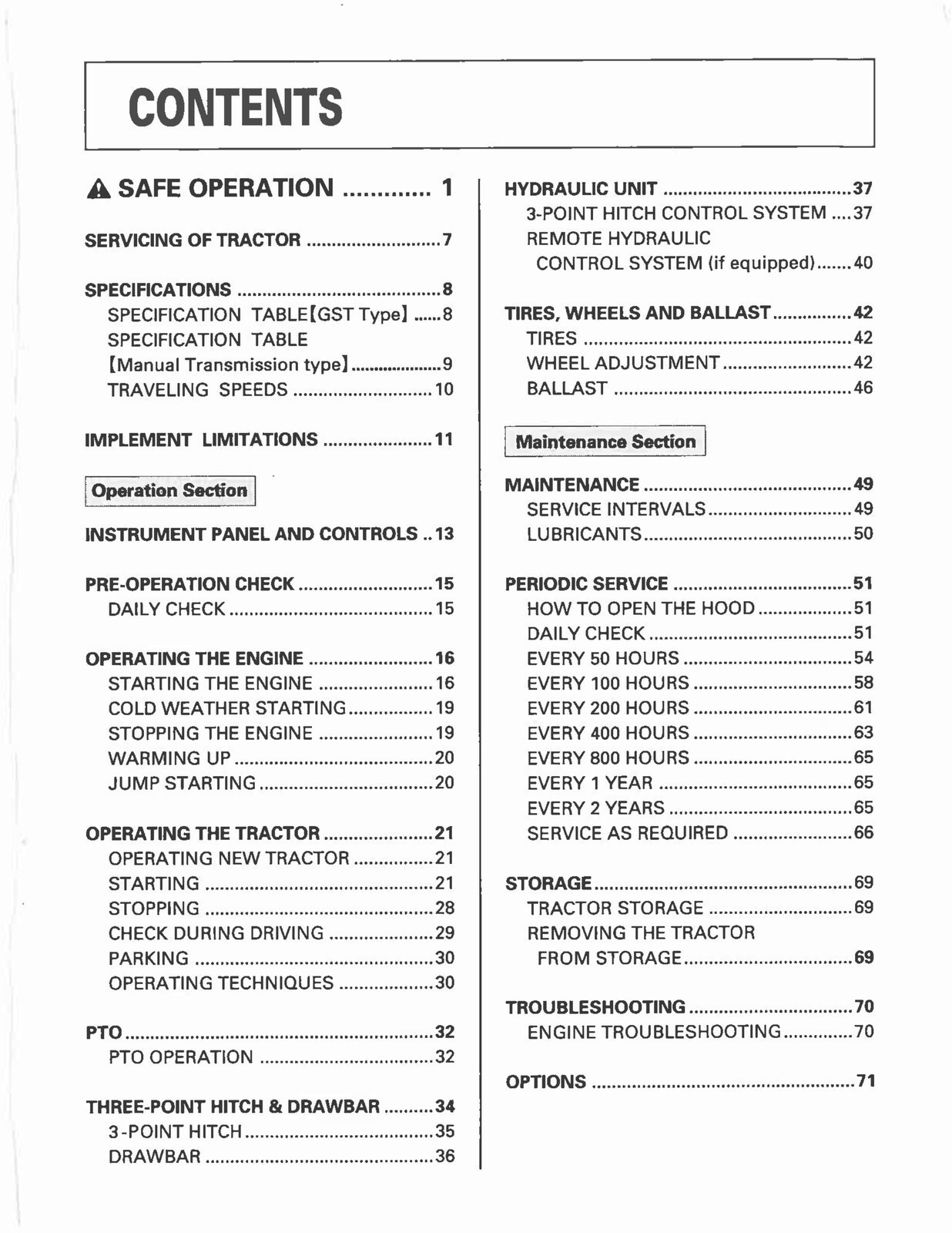 KUBOTA L2900 L3300 L3600 L4200 OPERATION MANUAL – LOOP BOUND – ROBUST COVERS
