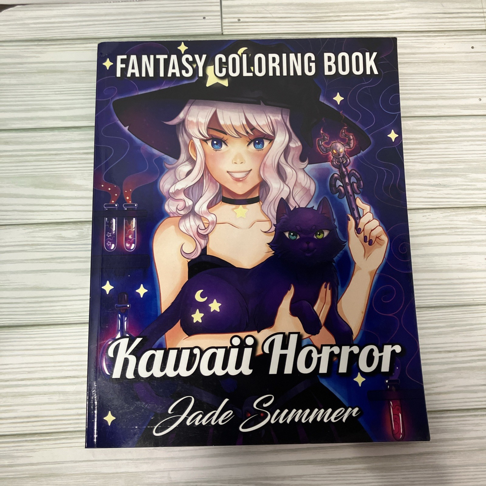 Kawaii Horror Fantasy Coloring Book by Jade Summer Pre-Owned Read Description