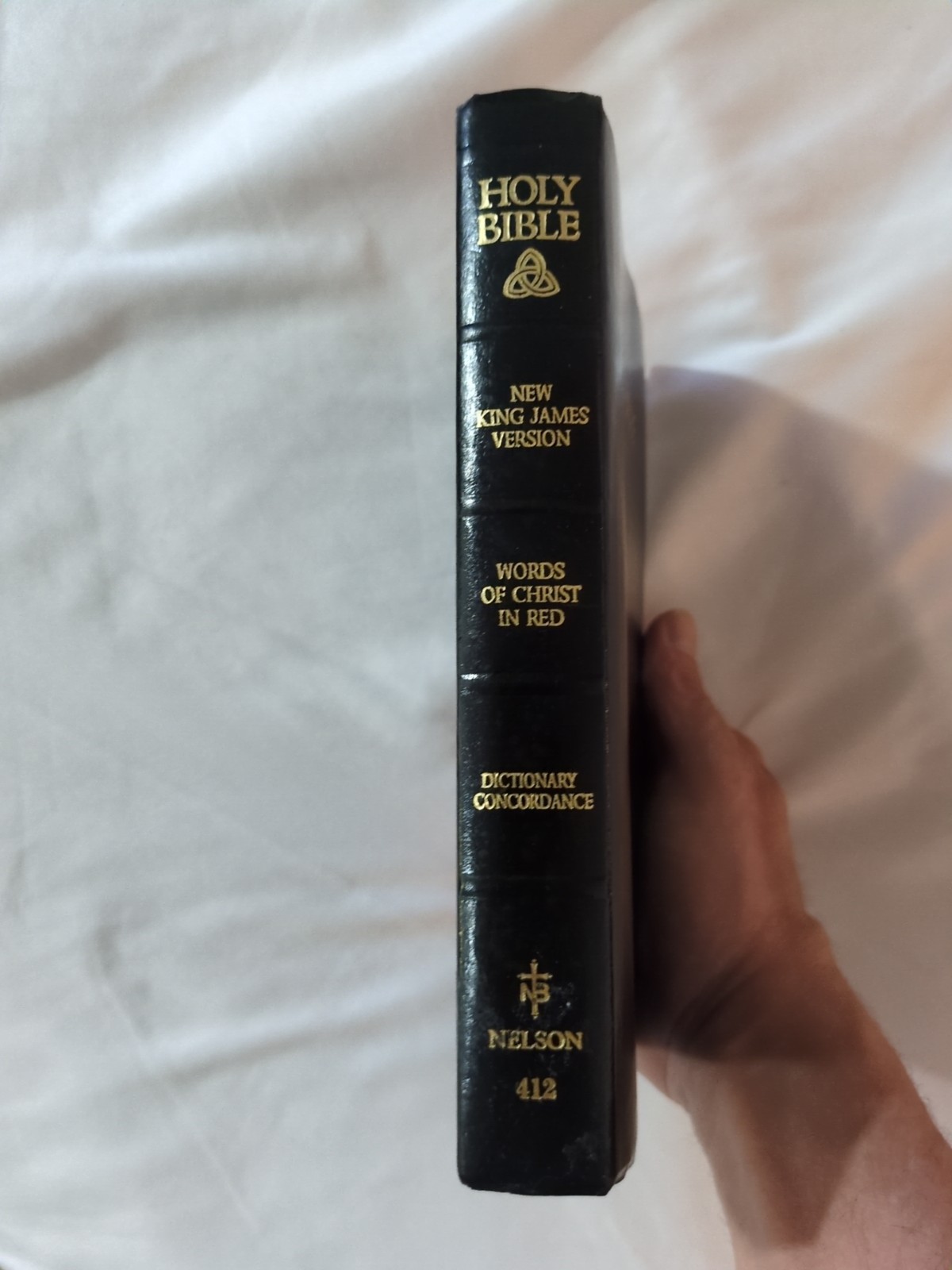 Vintage 1982 Holy Bible King James Version KJV Black Red Letter Study Dictionary